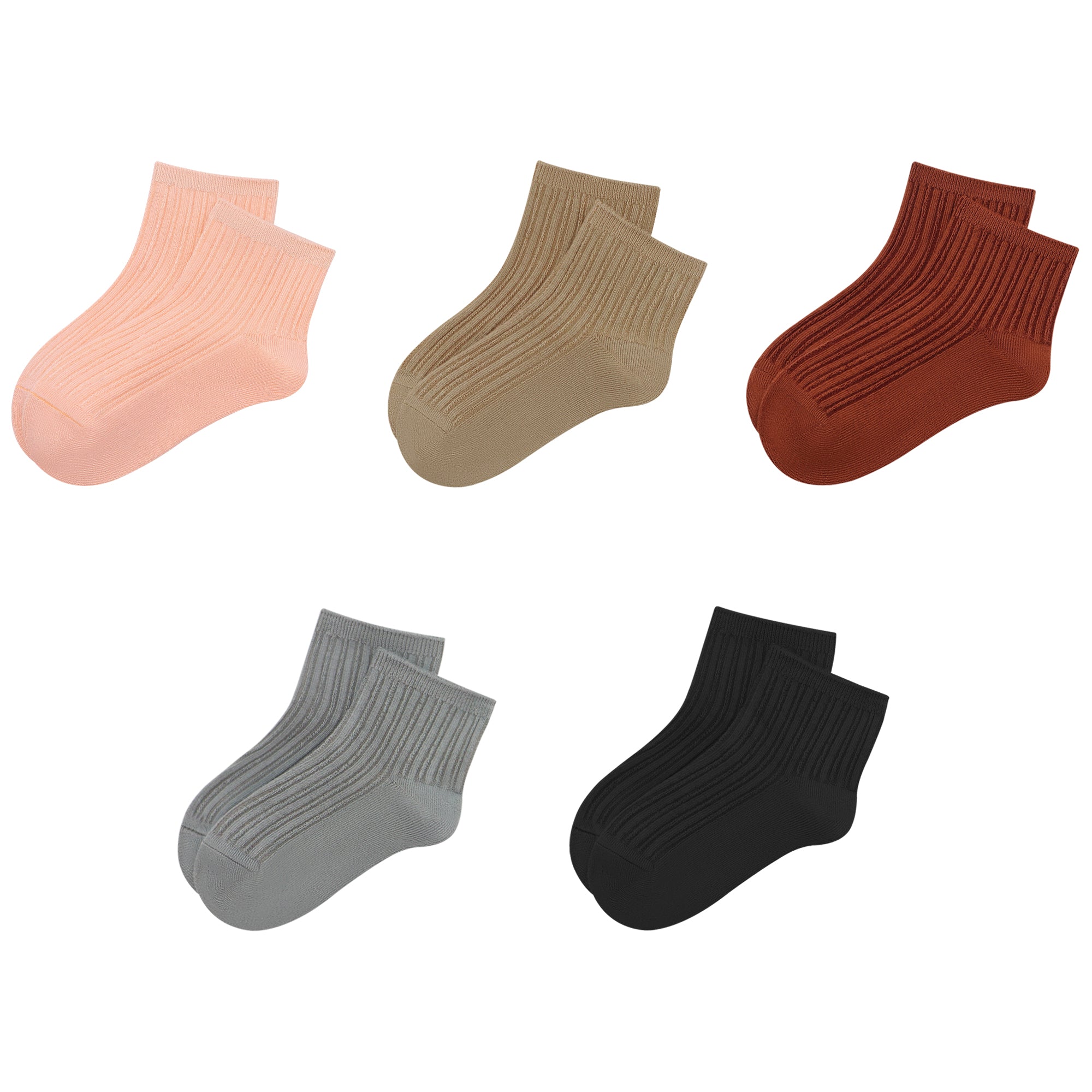 Viscose Bamboo Unisex Baby Boy Girl Socks Toddlers Ankle Crew Thin Soft Socks Stretch Breathable Newborn 5 Pairs