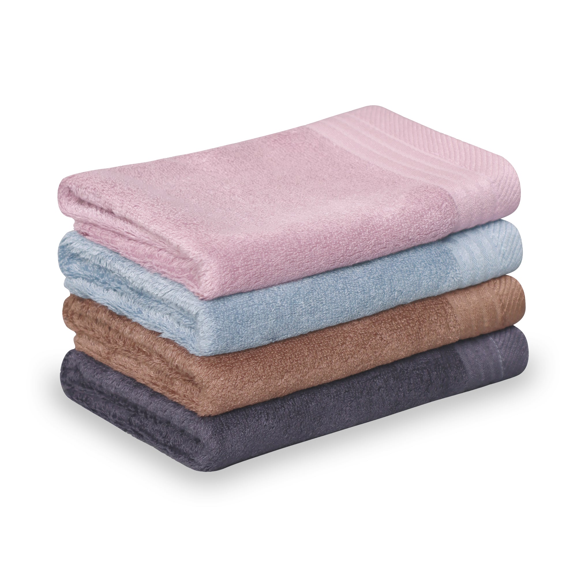 Premium Viscose Bamboo Washcloth Set - Pack of 4, 13x13 in Soft and Absorbent, Durable and Comfortable, Suitable for Body & Face, Baby and Adults