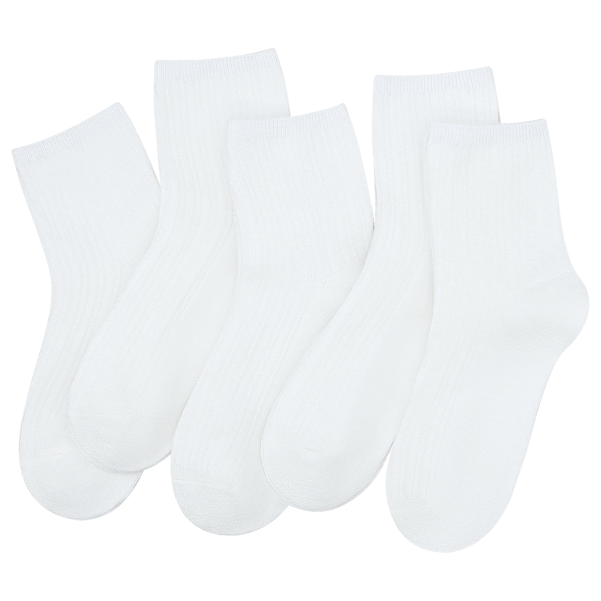 Bamboo Stretch Kids Ankle Sochool Kids Crew Socks Breathable Boy Girl 5 Pairs