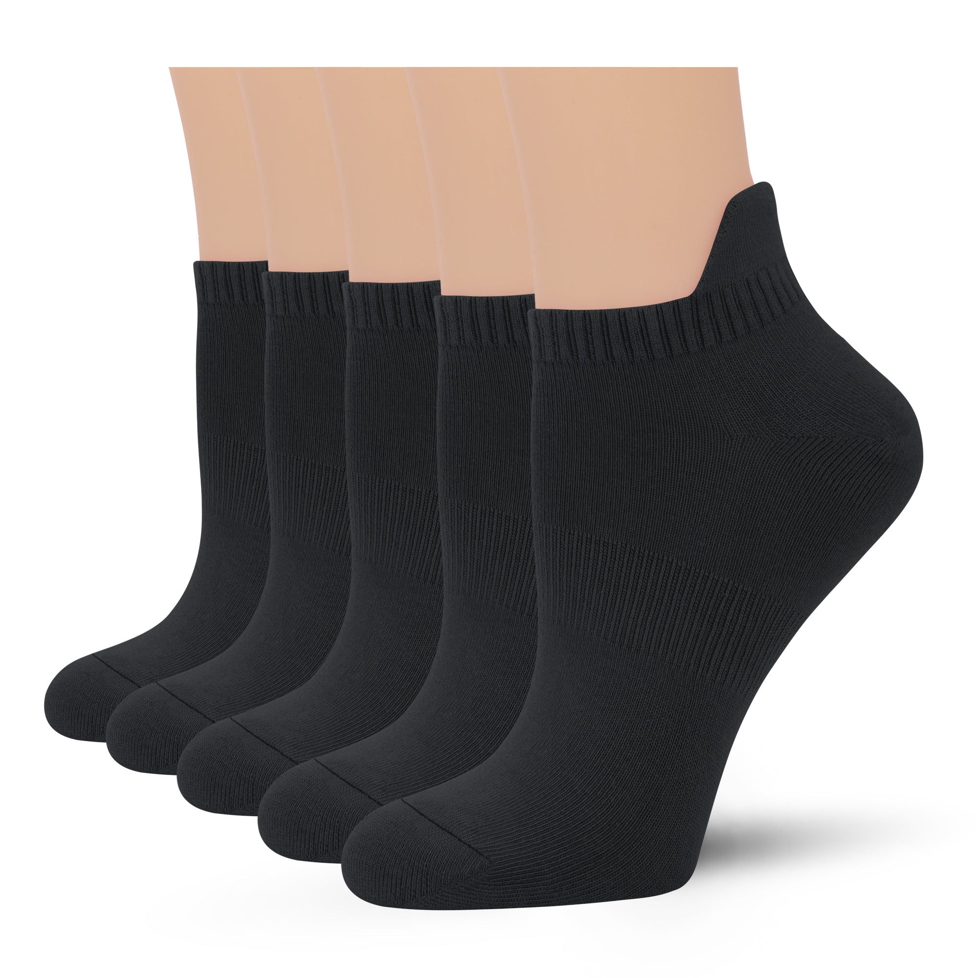 Viscose Bamboo No Show Sock Women Ankle Thin Low Cut Socks Arch Support Breathable Athletic Sock 5 Pairs