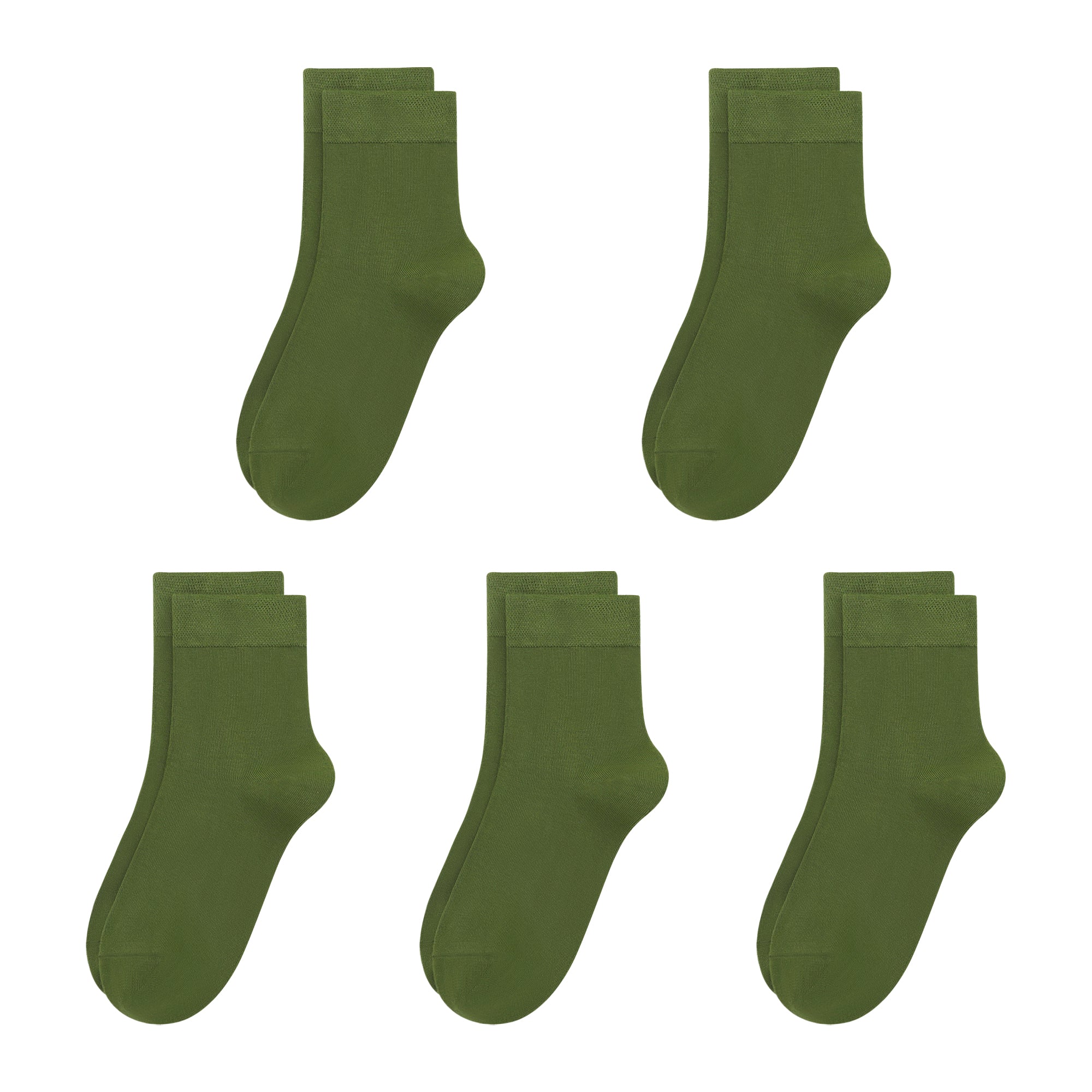 Kids Casual Bamboo School Socks Super Soft Uniform Thin Breathable Stretch Cuffs Boys Girls 5 Pairs