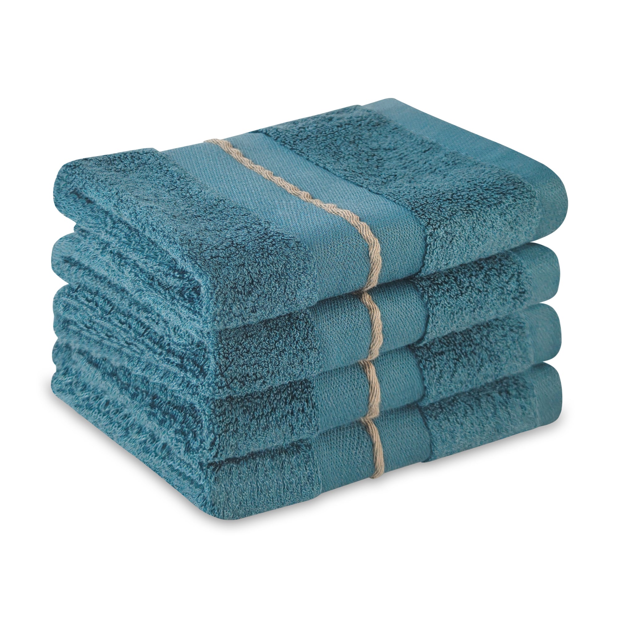 Premium Viscose Bamboo Washcloth Set - Pack of 4, 13x13 in Soft and Absorbent, Durable and Comfortable, Suitable for Body & Face, Baby and Adults