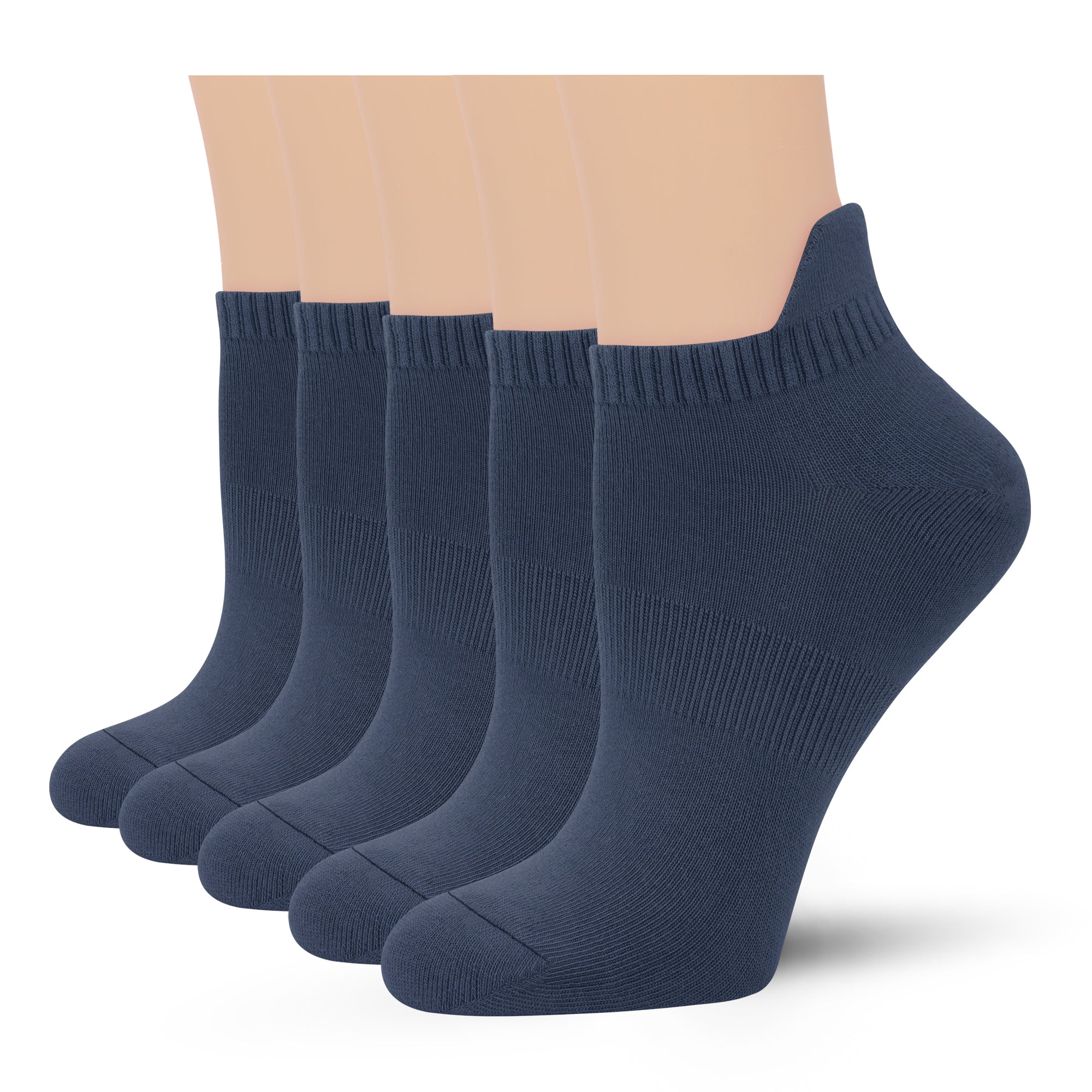 Viscose Bamboo No Show Sock Women Ankle Thin Low Cut Socks Arch Support Breathable Athletic Sock 5 Pairs