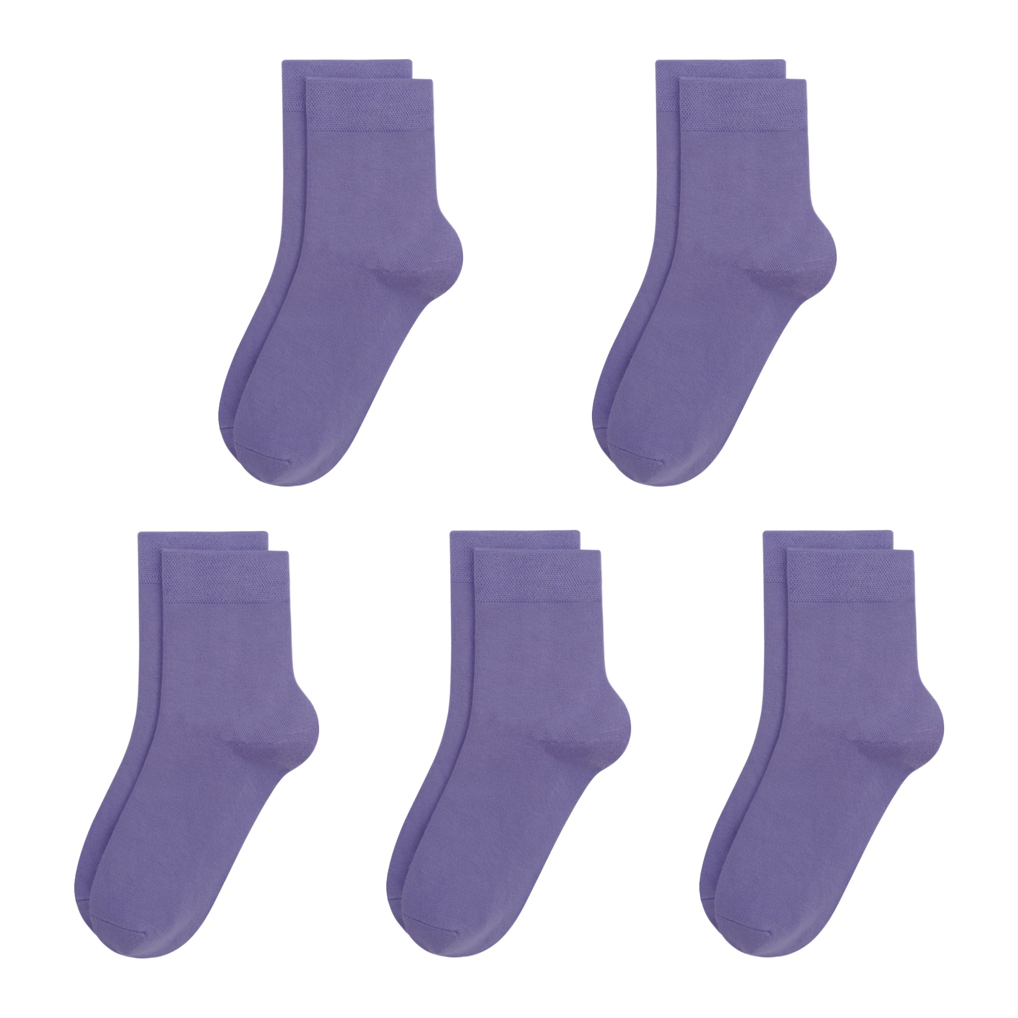 Kids Casual Bamboo School Socks Super Soft Uniform Thin Breathable Stretch Cuffs Boys Girls 5 Pairs
