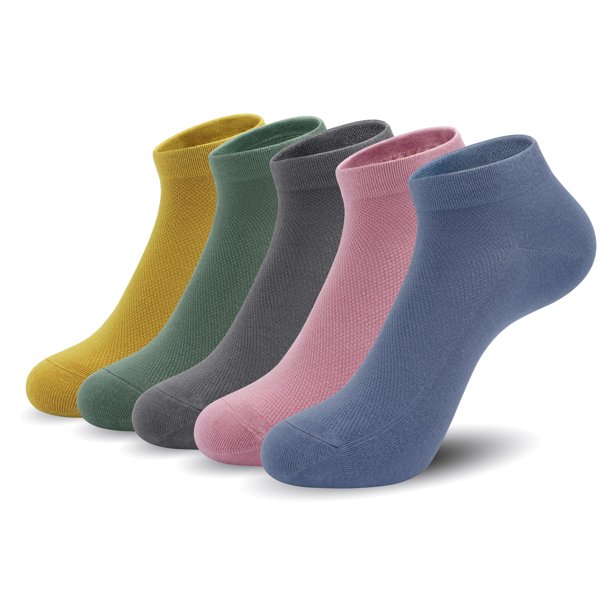 Women Mesh Ankle Socks Bamboo Summer Cool Socks Soft Ultra Thin Low Cut Sock 5 Pairs,4-8/9-11