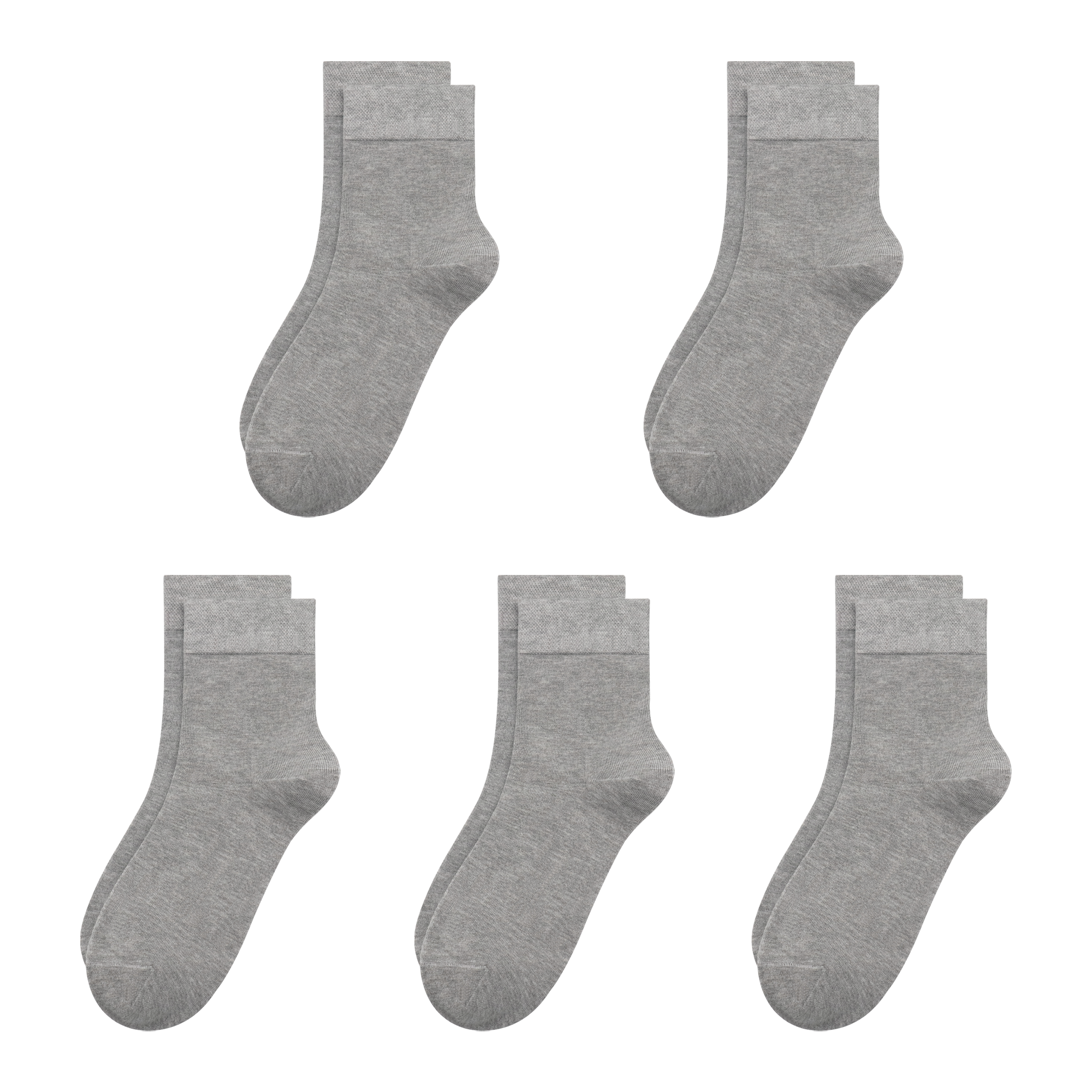 Kids Casual Bamboo School Socks Super Soft Uniform Thin Breathable Stretch Cuffs Boys Girls 5 Pairs