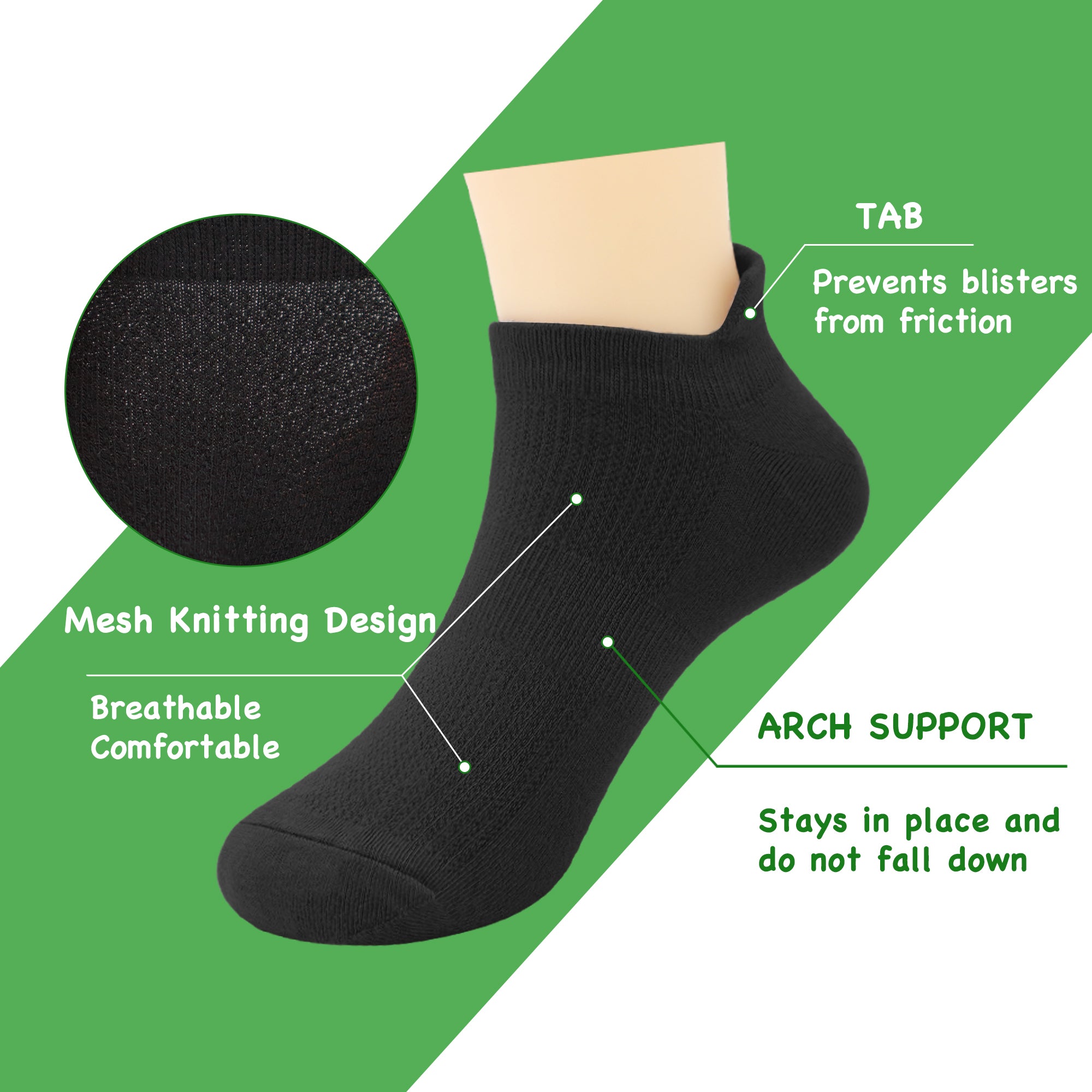 Ultra-Soft Viscose Bamboo Kids No-Show Socks Ankle Thin Comfortable Low Cut Socks for Boys&Girls Non Slip 5 Pairs