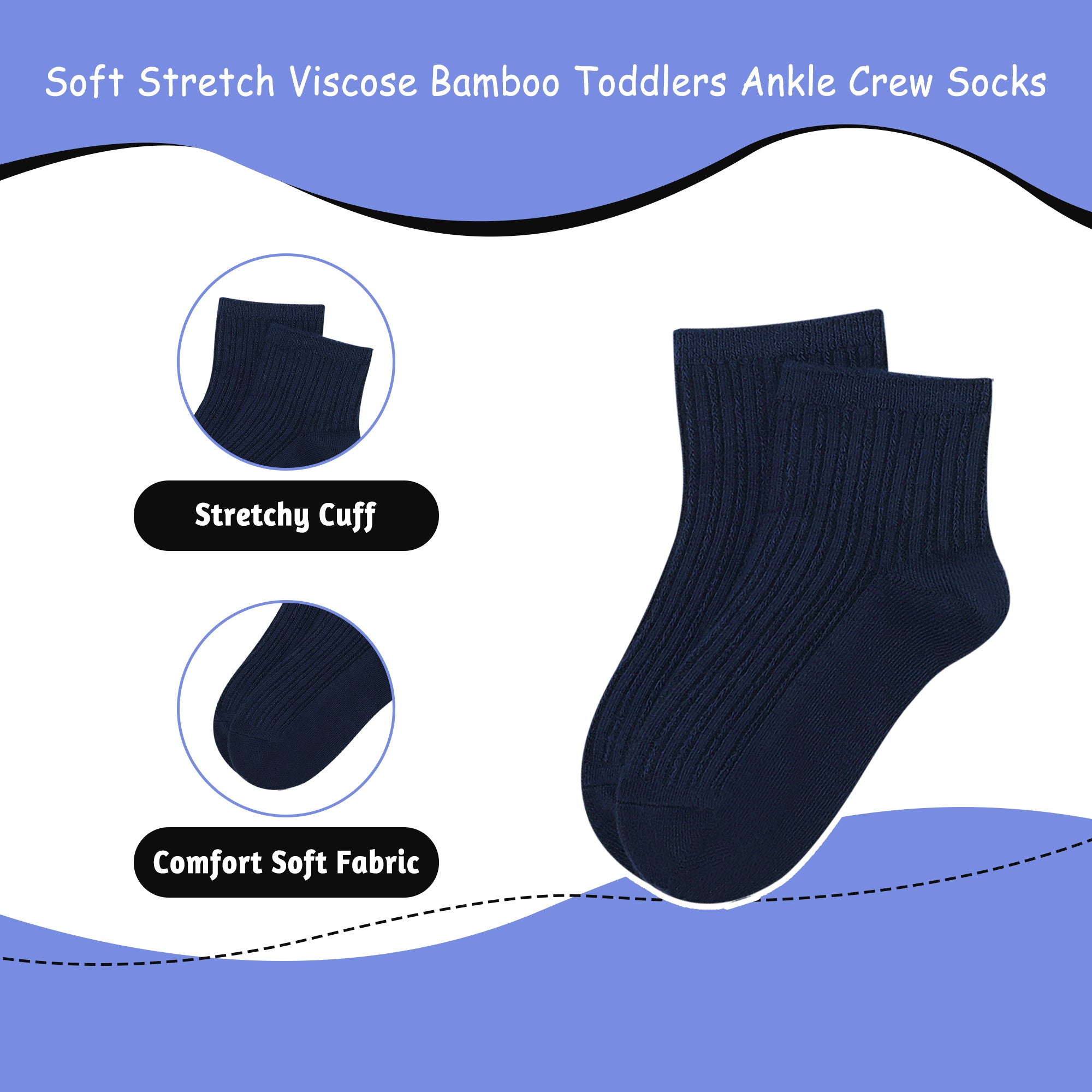 Viscose Bamboo Unisex Baby Boy Girl Socks Toddlers Ankle Crew Thin Soft Socks Stretch Breathable Newborn 5 Pairs