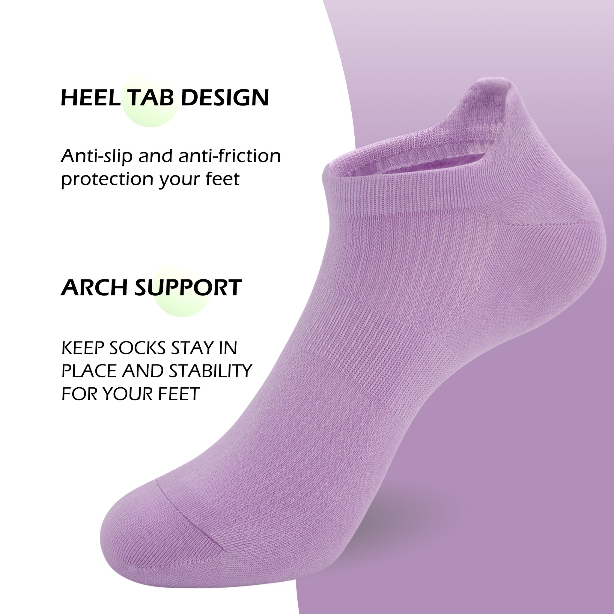 Women Ultra Thin Socks Bamboo Low Cut No Show Ventilating Low Ankle Anti Odor Arch Support Mesh Socks 5 Pairs
