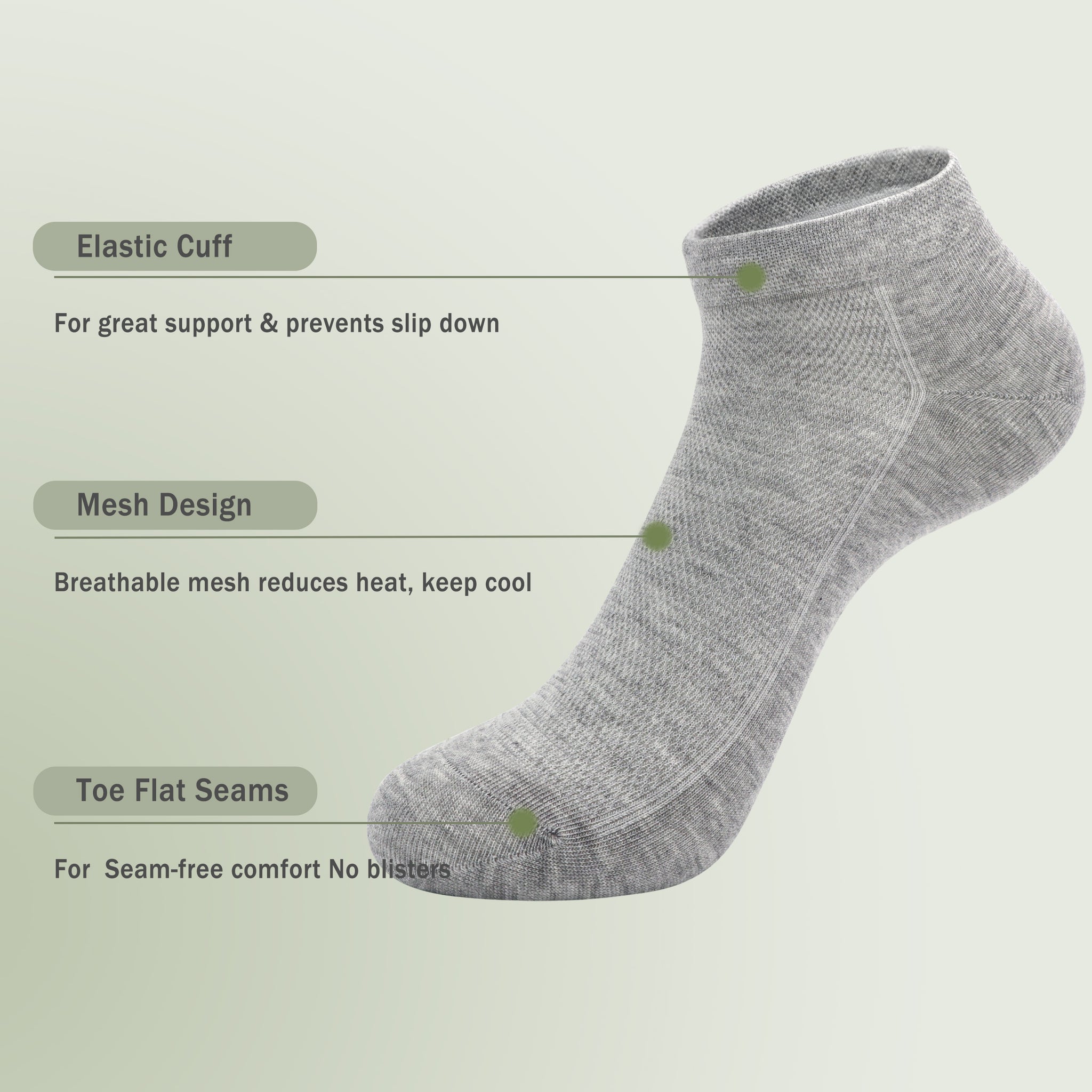 Women Mesh Ankle Socks Bamboo Summer Cool Socks Soft Ultra Thin Low Cut Sock 5 Pairs,4-8/9-11
