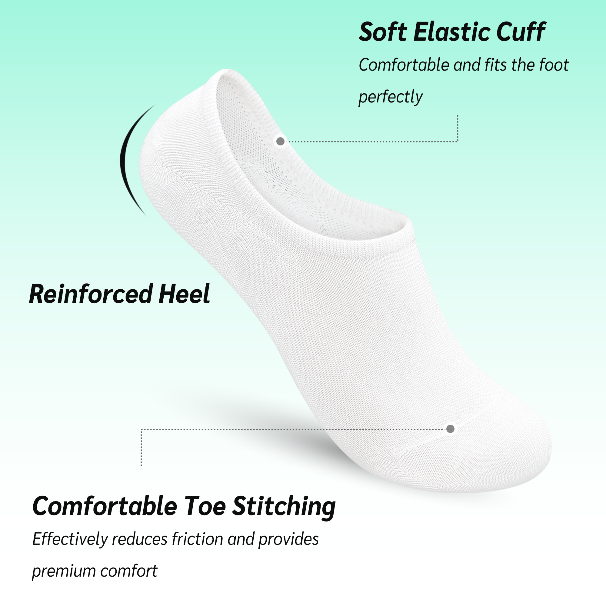Low Cut Thin Womens Viscose Bamboo Socks No Show Invisible Non Slip with Grips Lightweight Liner Flats 6 Pairs