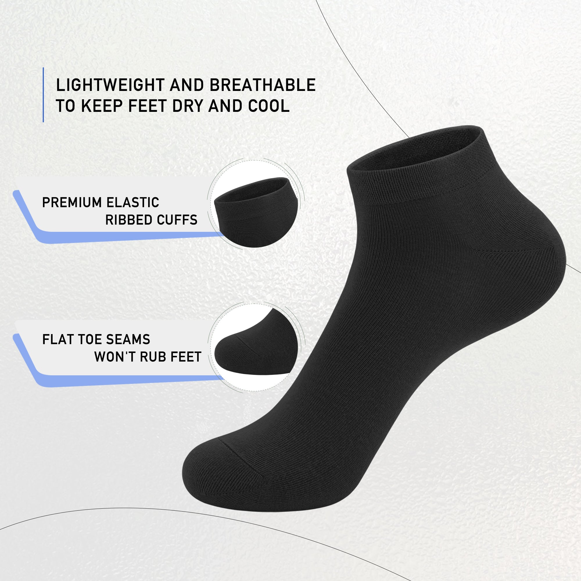 Women Bamboo Ankle Socks Low Cut Thin Sock Lightweight Pastal Color Soft Sock 5 Pairs