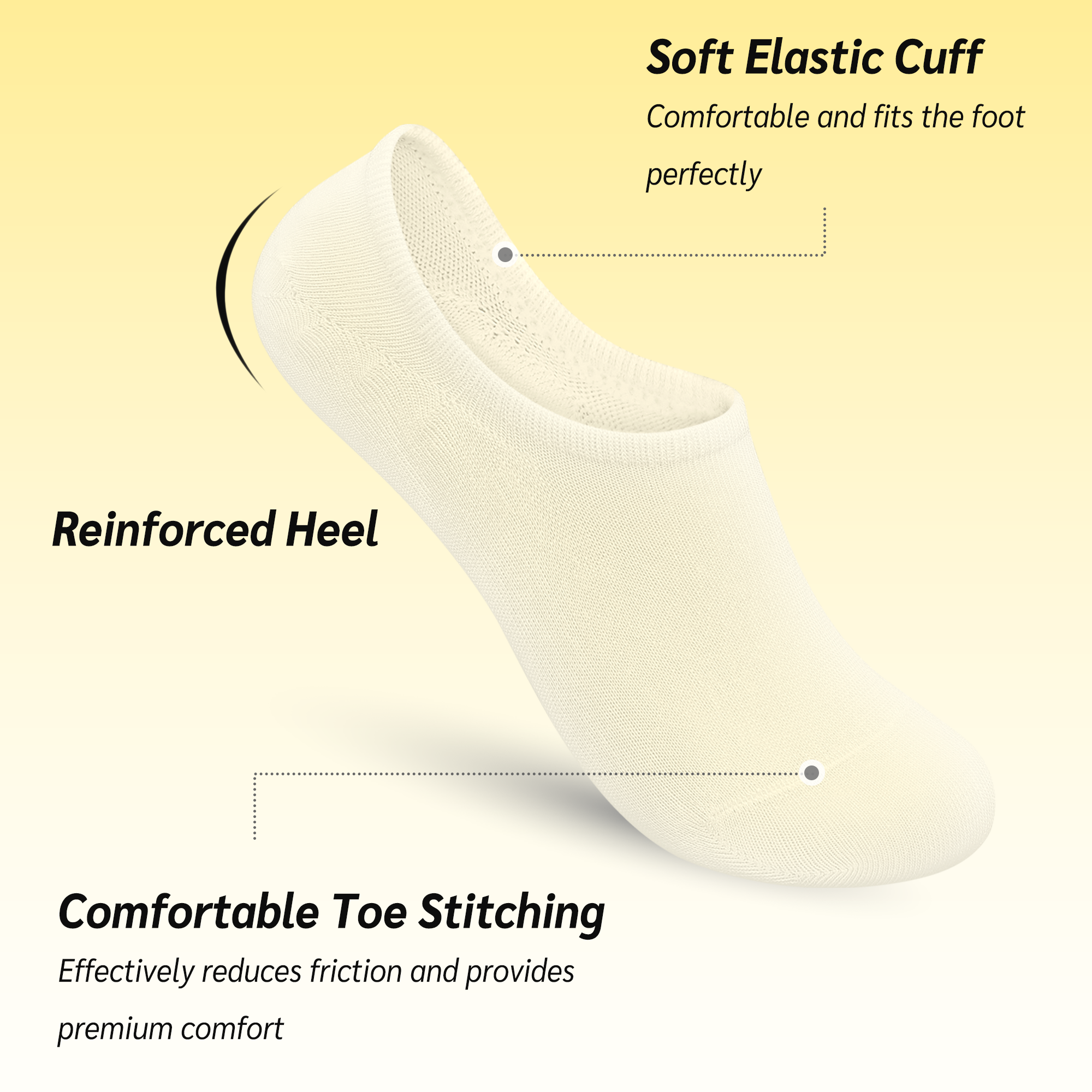 Low Cut Thin Womens Viscose Bamboo Socks No Show Invisible Non Slip with Grips Lightweight Liner Flats 6 Pairs