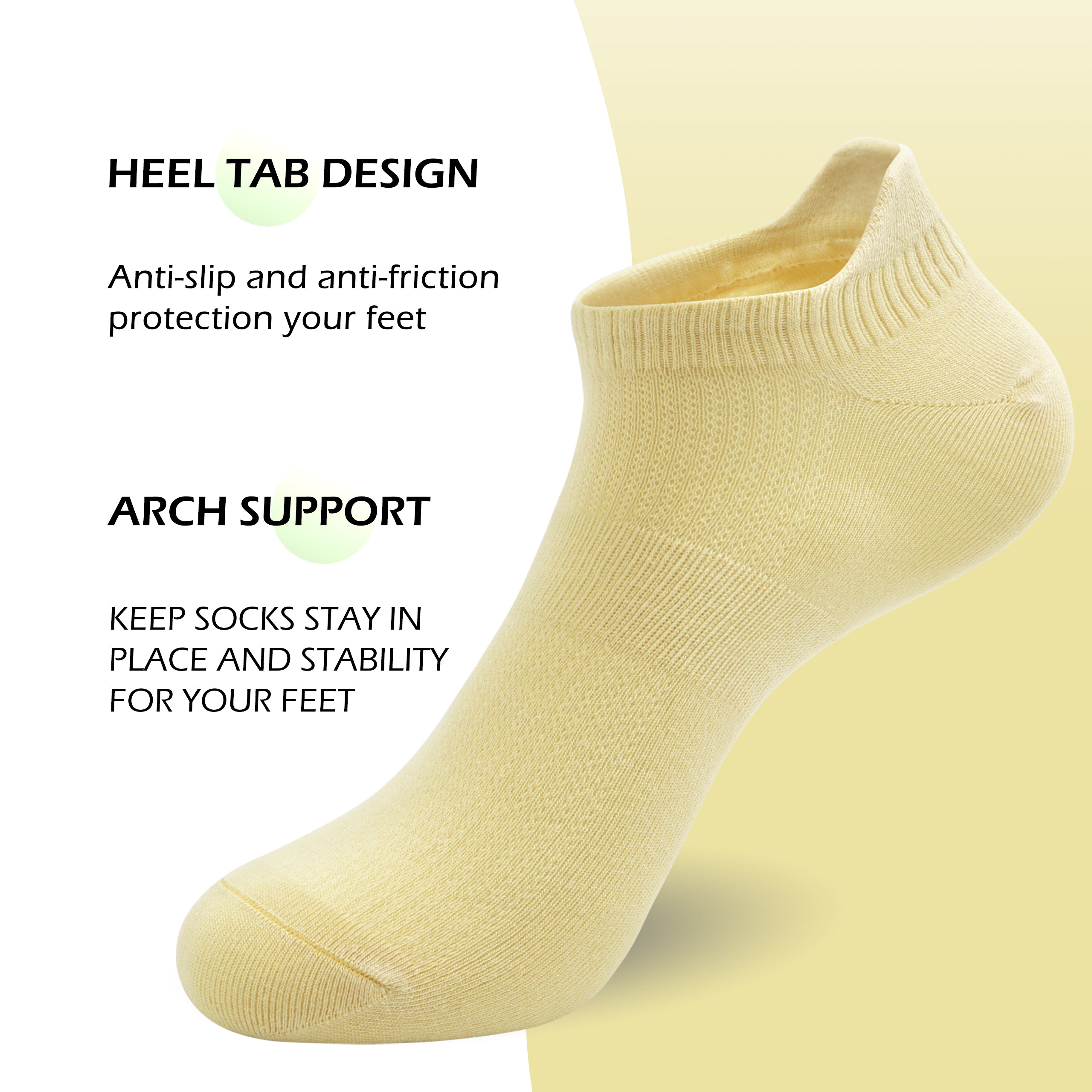 FuelMeFoot 7 Pairs Women's Ankle Socks - Bamboo Viscose No-Show Low Cut Socks For Running & Casual Wear - View #2