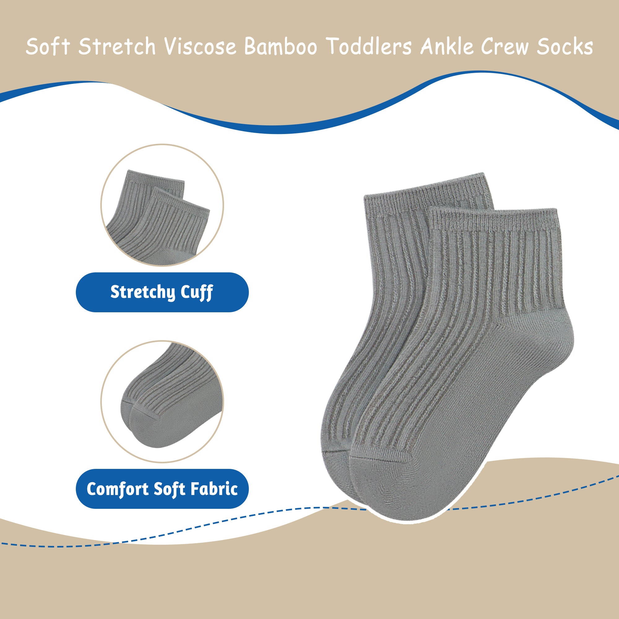 Viscose Bamboo Unisex Baby Boy Girl Socks Toddlers Ankle Crew Thin Soft Socks Stretch Breathable Newborn 5 Pairs