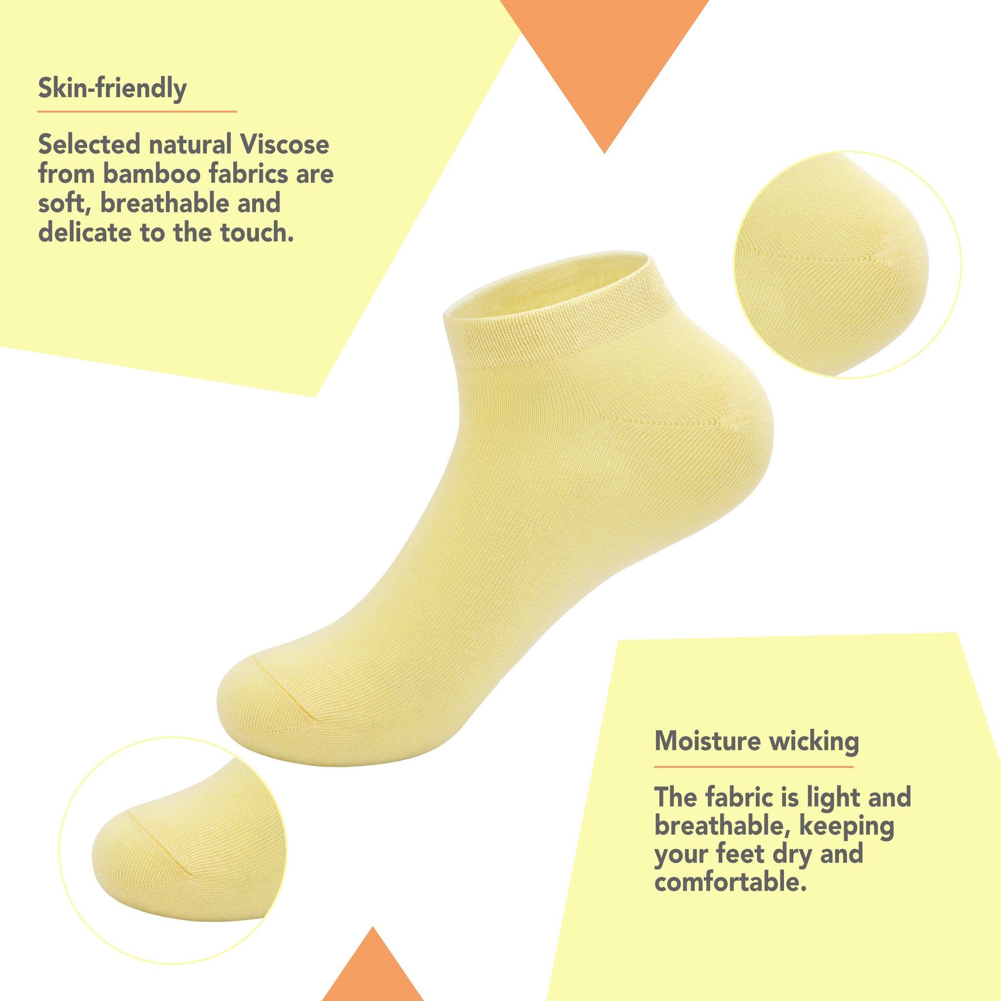 Bamboo School Socks Ankle Super Soft School Kids Socks Stretch Cuffs Athletic Socks Odor Resistant Anti-odor 5 Pairs