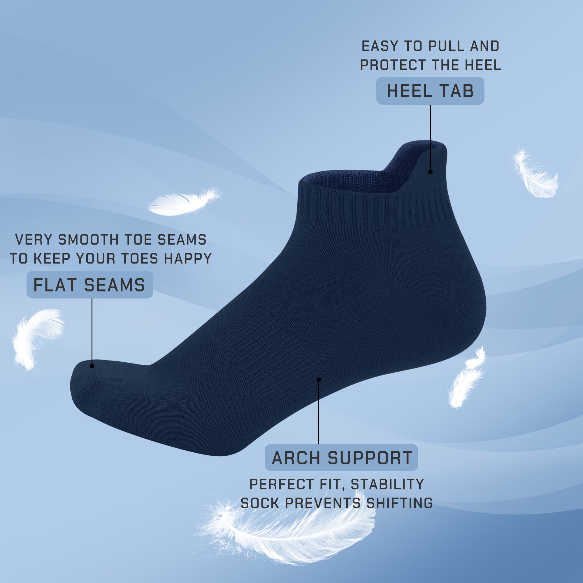 Thin Viscose Bamboo No Show Sock Men Low Cut Socks Odor Resistant Breathable Sock 5 Pairs