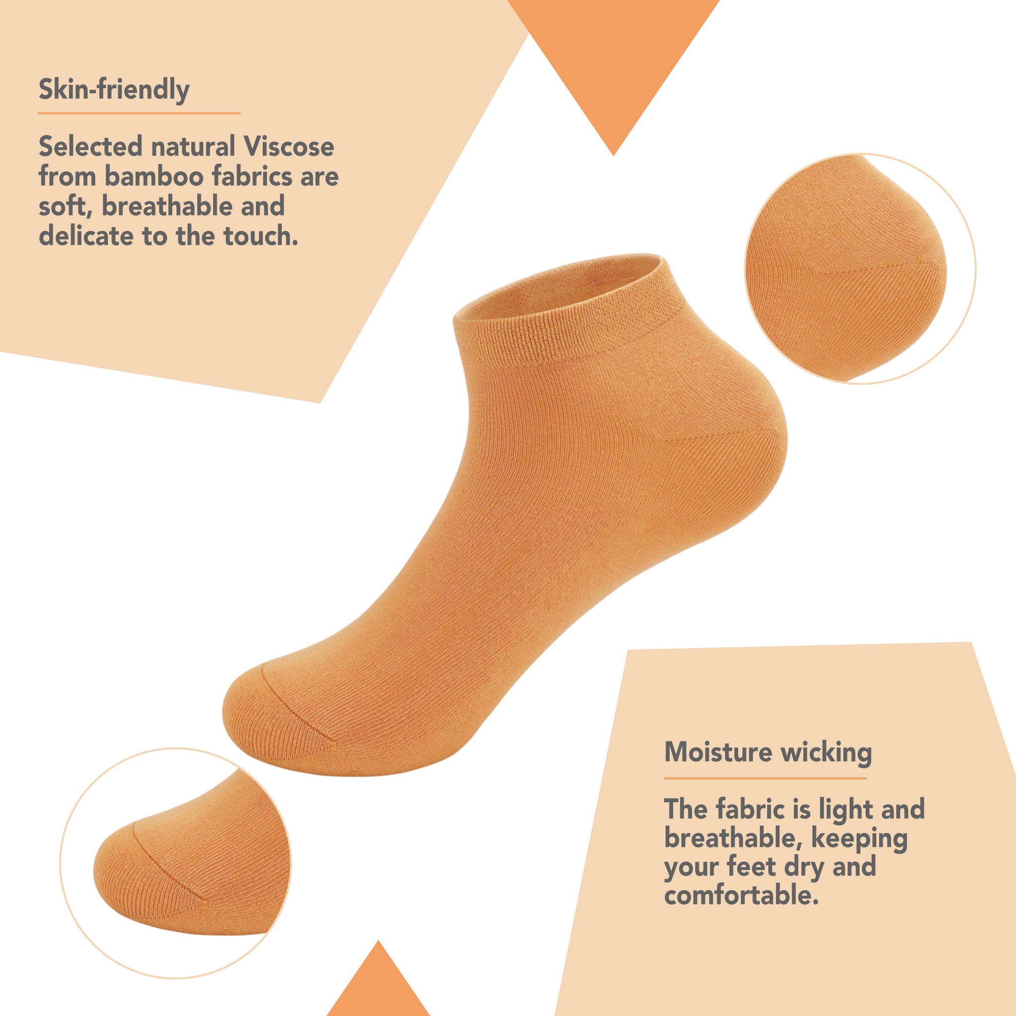 Bamboo School Socks Ankle Super Soft School Kids Socks Stretch Cuffs Athletic Socks Odor Resistant Anti-odor 5 Pairs