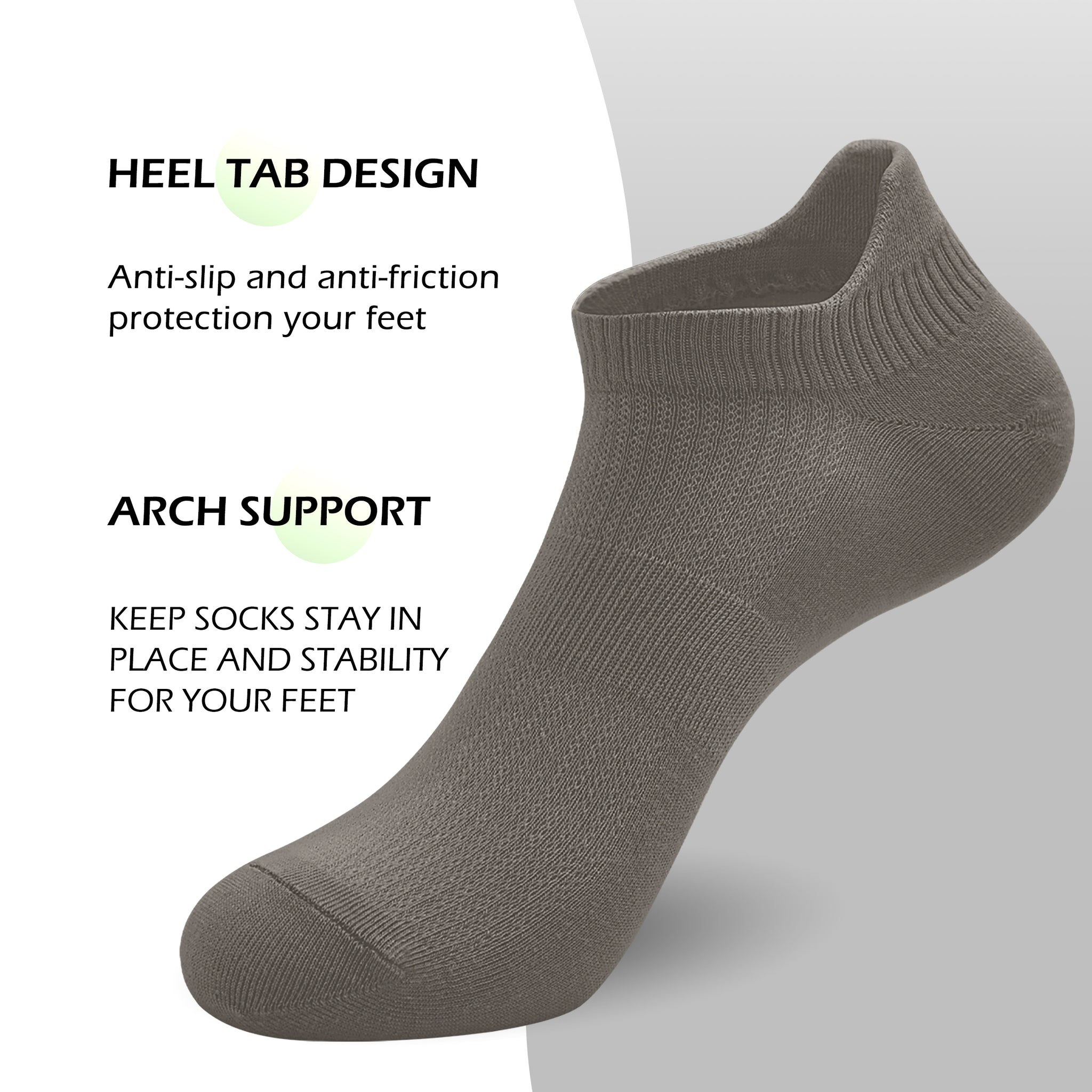 Women Ultra Thin Socks Bamboo Low Cut No Show Ventilating Low Ankle Anti Odor Arch Support Mesh Socks 5 Pairs