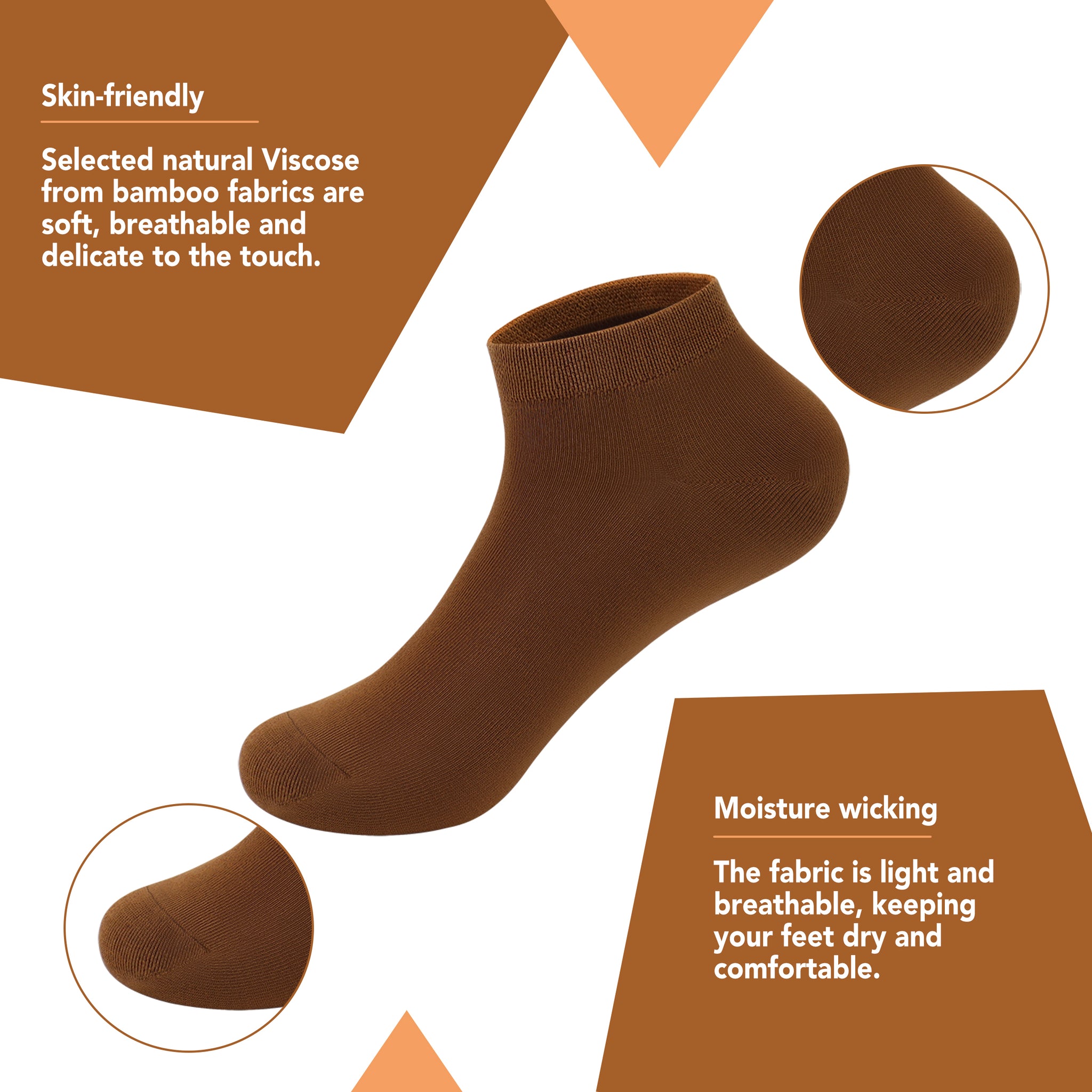 Bamboo School Socks Ankle Super Soft School Kids Socks Stretch Cuffs Athletic Socks Odor Resistant Anti-odor 5 Pairs