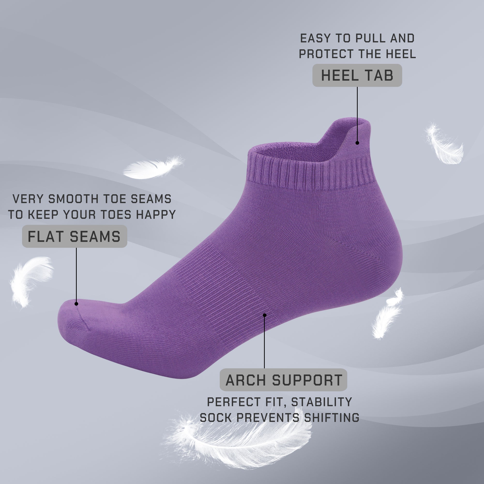 Thin Viscose Bamboo No Show Sock Men Low Cut Socks Odor Resistant Breathable Sock 5 Pairs