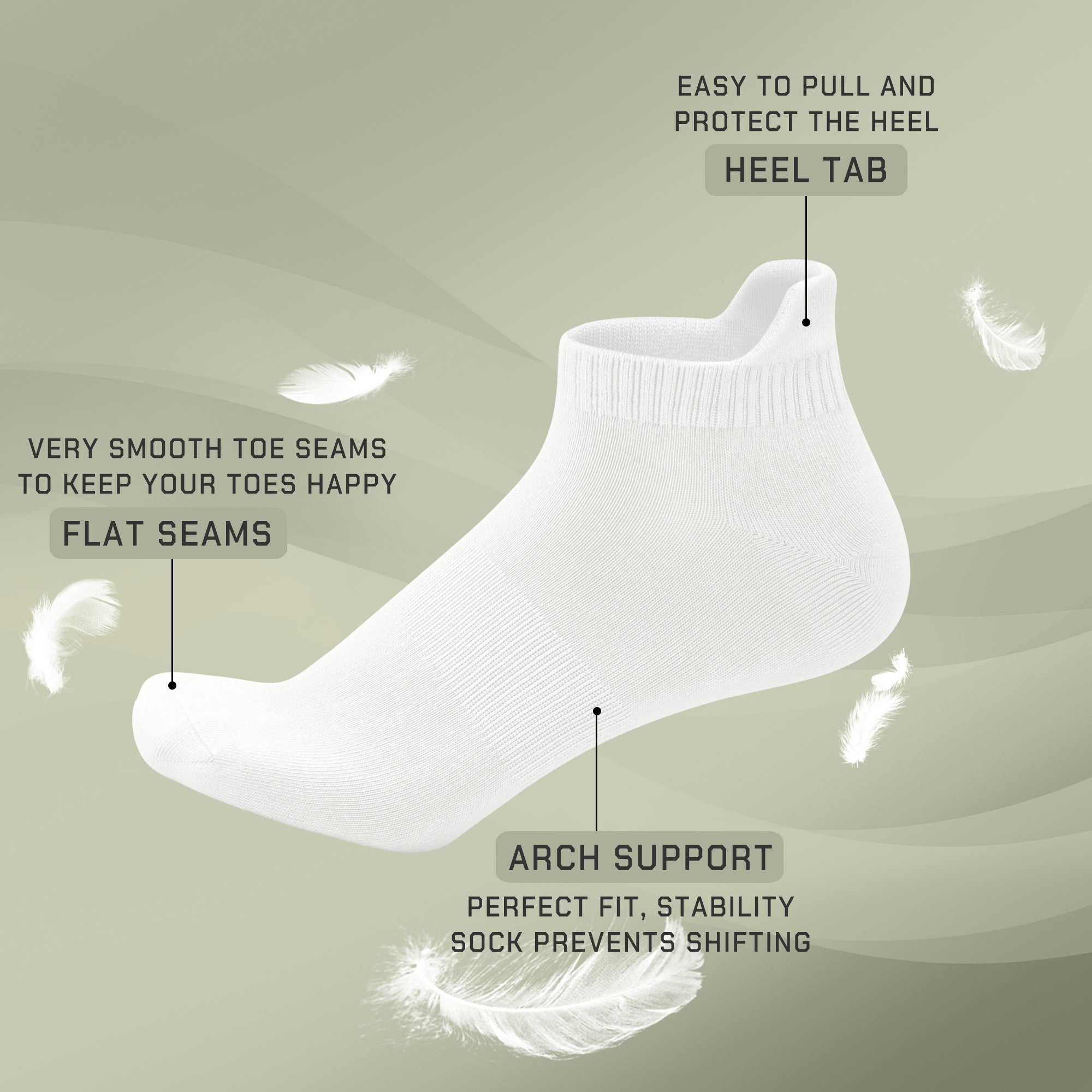 Thin Viscose Bamboo No Show Sock Men Low Cut Socks Odor Resistant Breathable Sock 5 Pairs