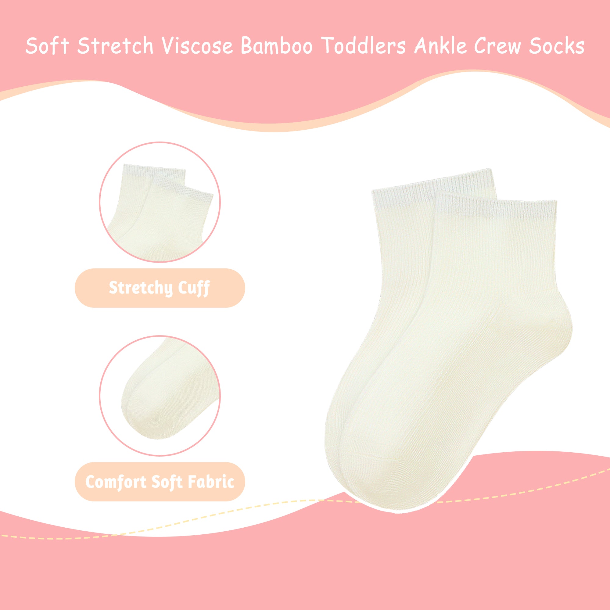 Viscose Bamboo Unisex Baby Boy Girl Socks Toddlers Ankle Crew Thin Soft Socks Stretch Breathable Newborn 5 Pairs