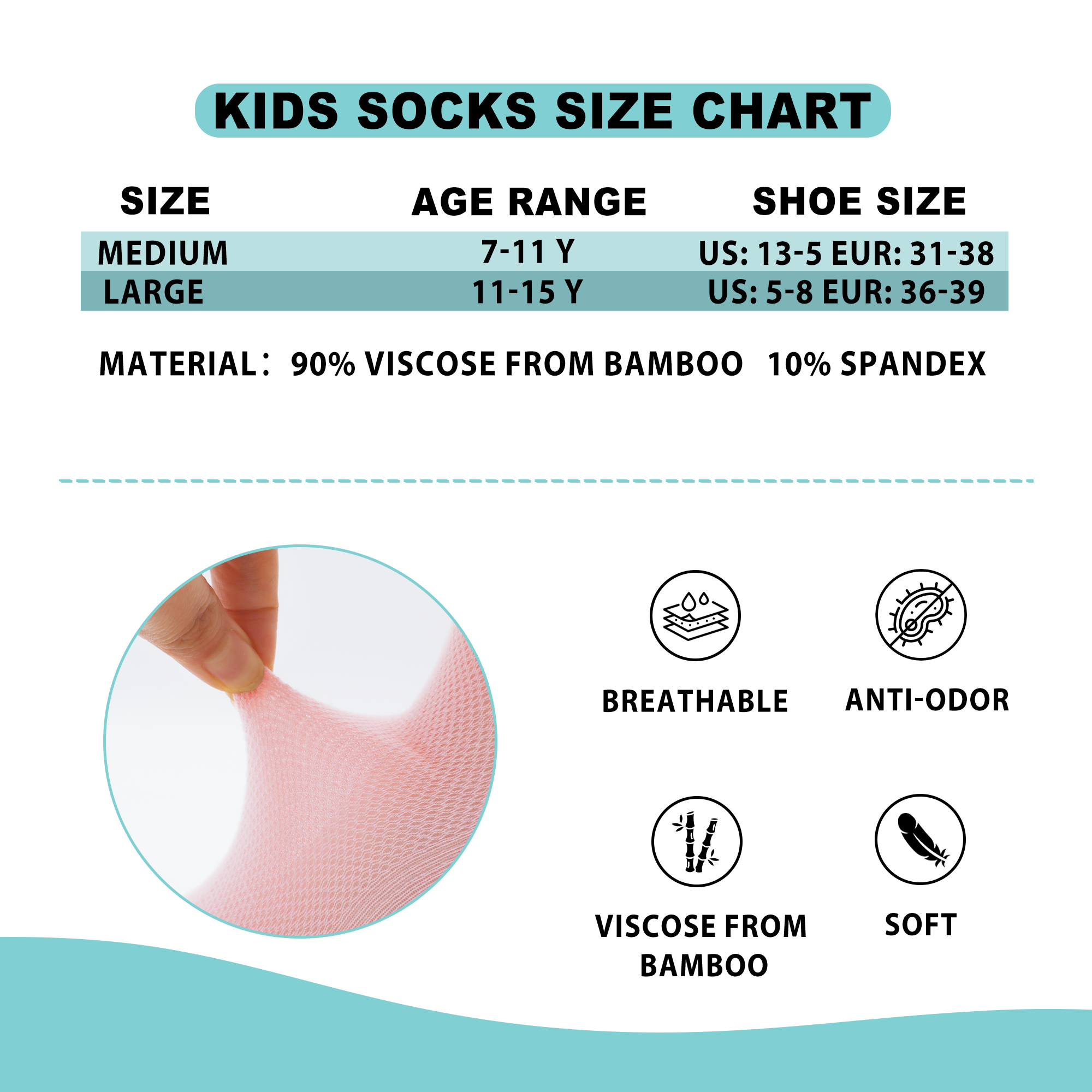 Bamboo Mesh Kids Low Cut Socks Unisex Child Ankle Non Slip Breathable Boy Girl 5 Pairs