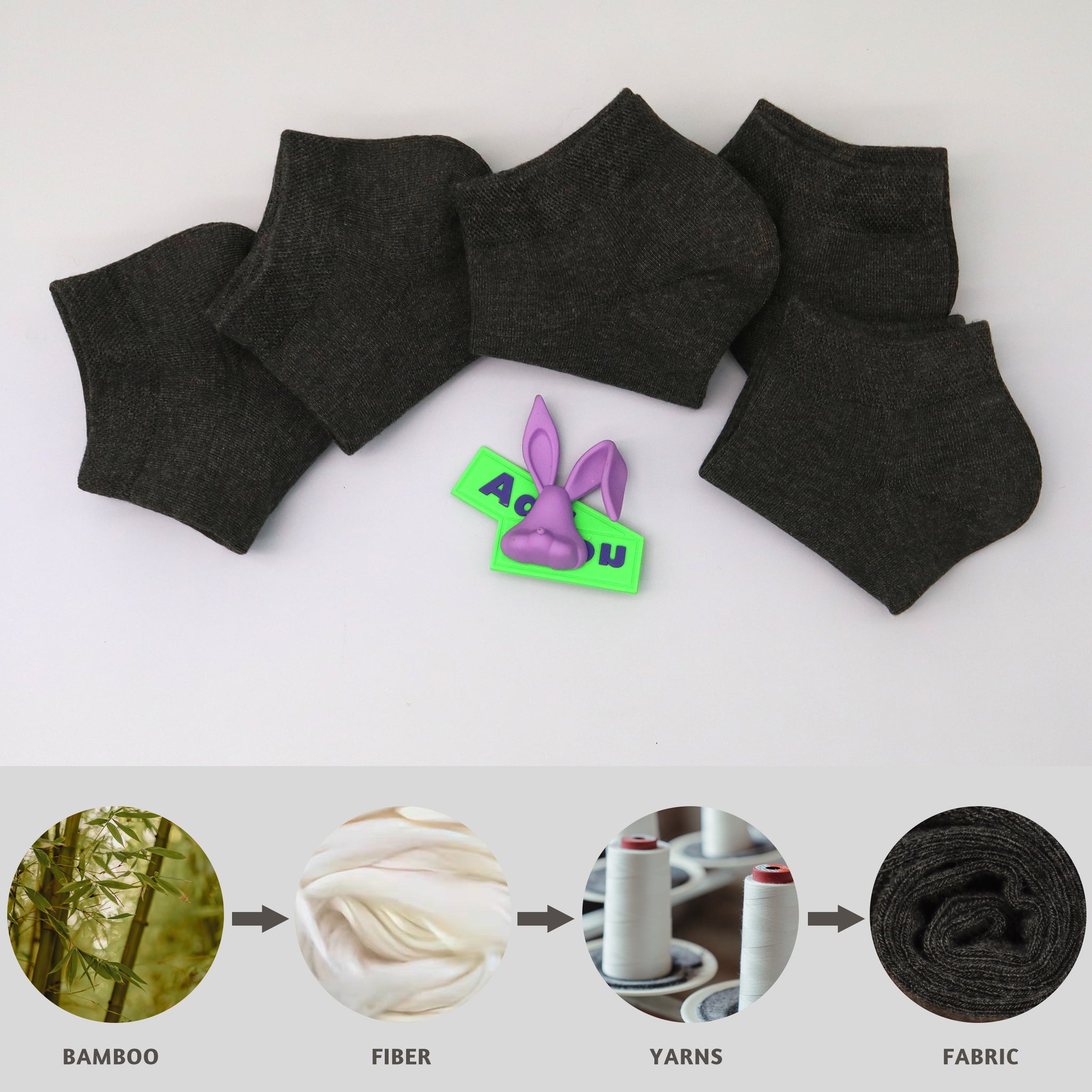 Bamboo School Socks Ankle Super Soft School Kids Socks Stretch Cuffs Athletic Socks Odor Resistant Anti-odor 5 Pairs