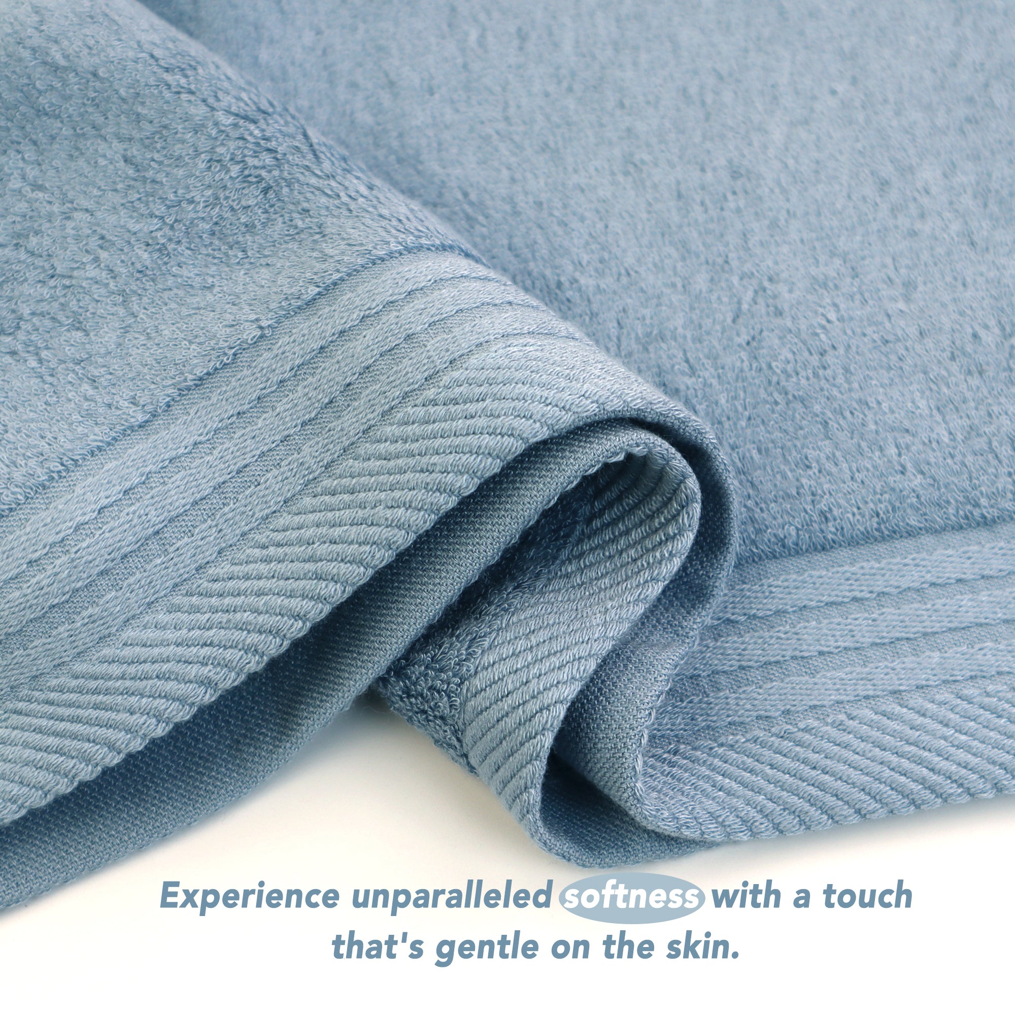 Premium Viscose Bamboo Washcloth Set - Pack of 4, 13x13 in Soft and Absorbent, Durable and Comfortable, Suitable for Body & Face, Baby and Adults