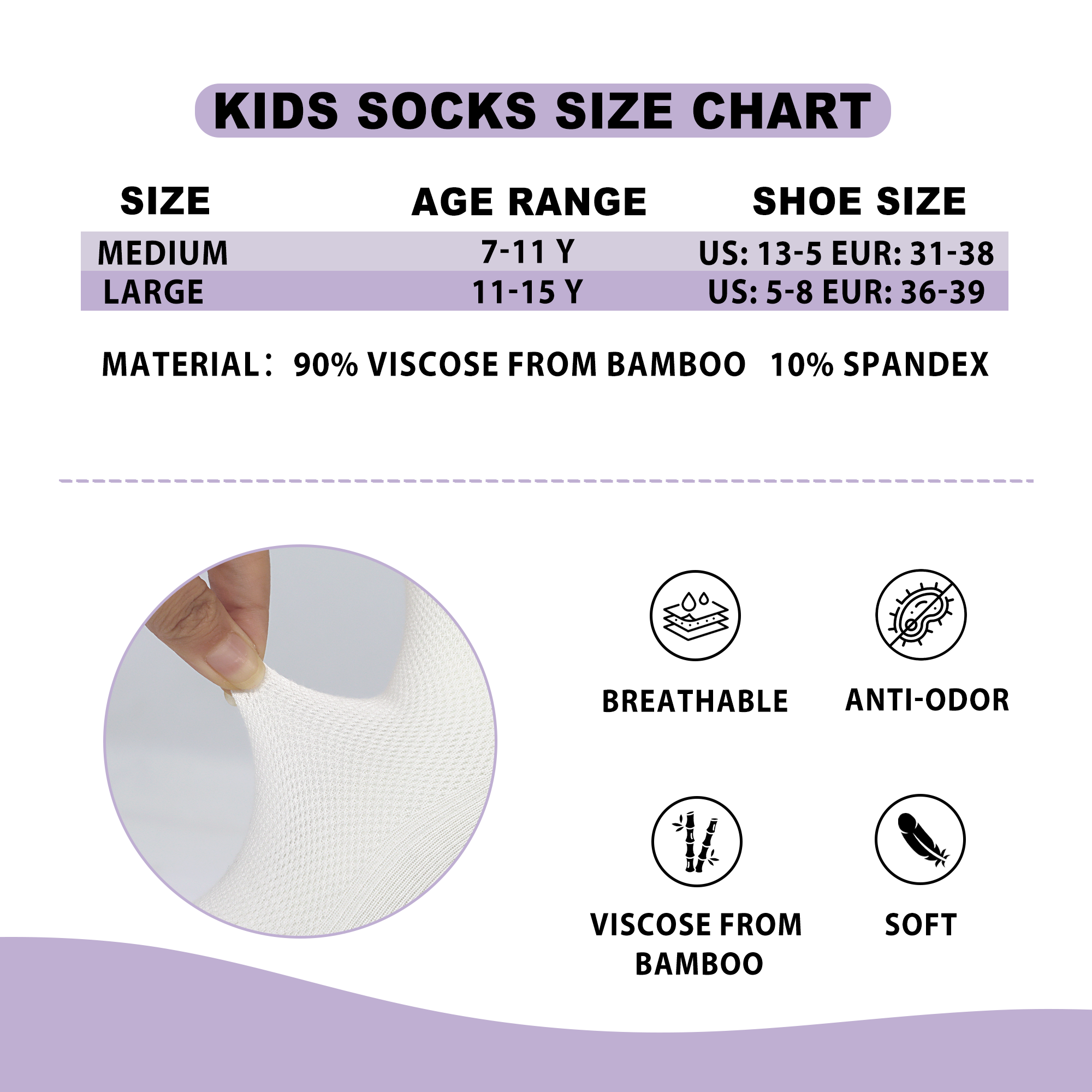 Bamboo Mesh Kids Low Cut Socks Unisex Child Ankle Non Slip Breathable Boy Girl 5 Pairs