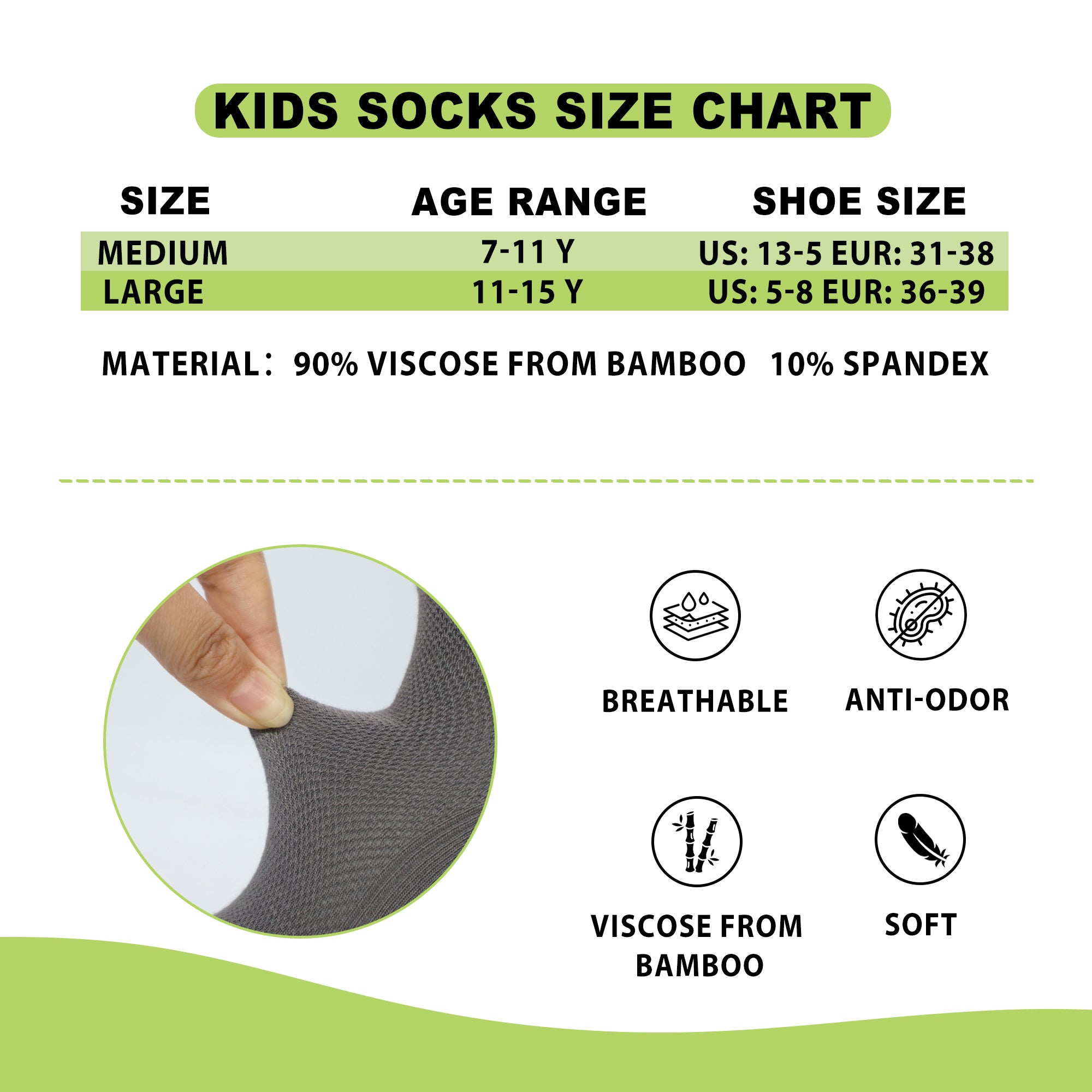 Bamboo Mesh Kids Low Cut Socks Unisex Child Ankle Non Slip Breathable Boy Girl 5 Pairs