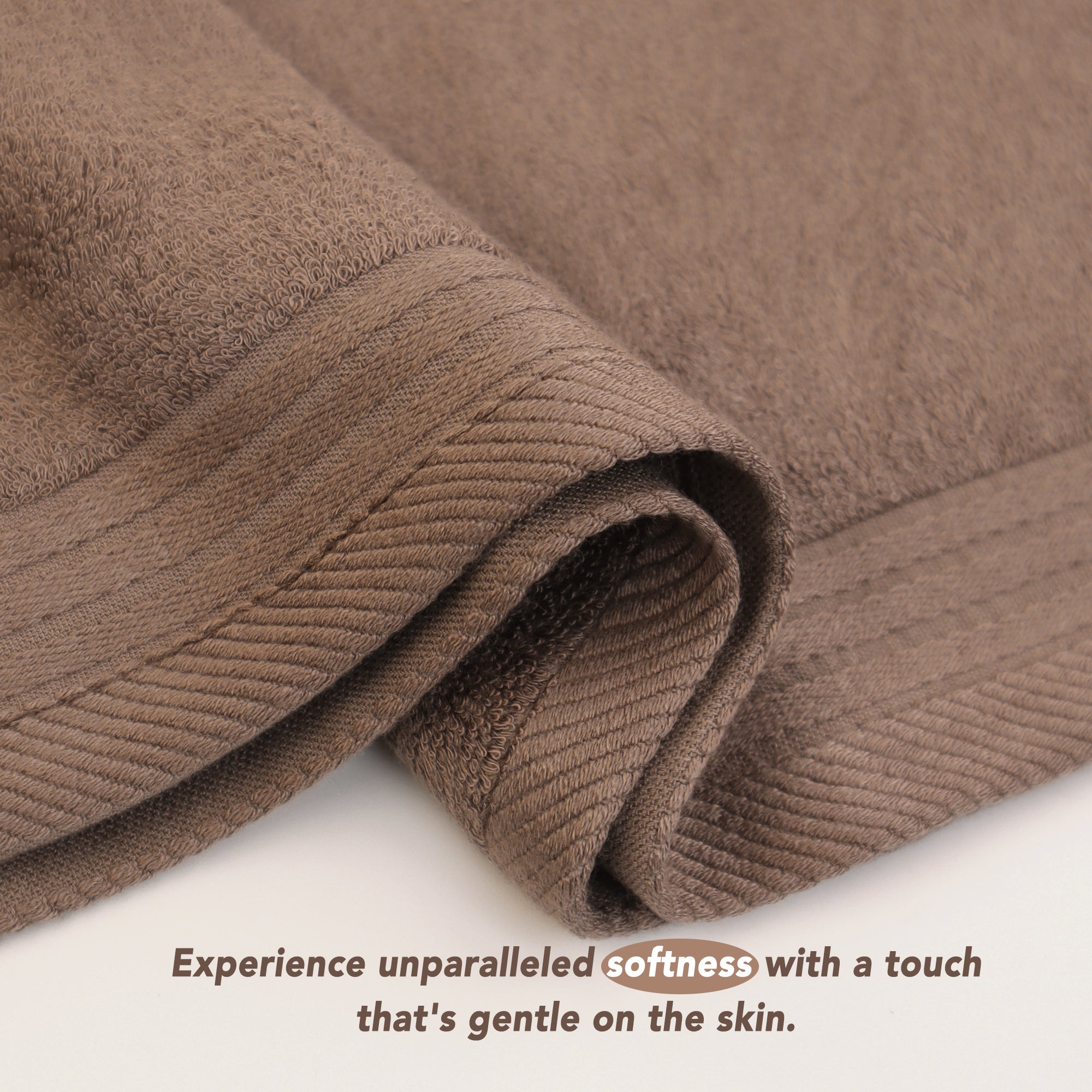 Premium Viscose Bamboo Washcloth Set - Pack of 4, 13x13 in Soft and Absorbent, Durable and Comfortable, Suitable for Body & Face, Baby and Adults