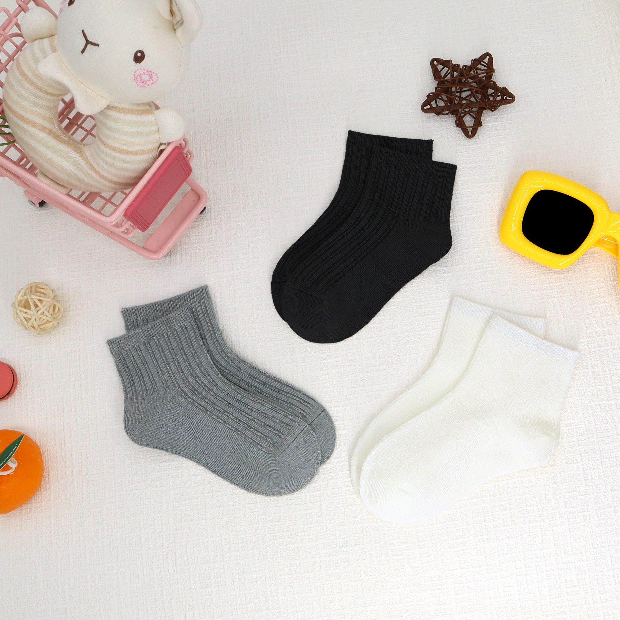 Viscose Bamboo Unisex Baby Boy Girl Socks Toddlers Ankle Crew Thin Soft Socks Stretch Breathable Newborn 5 Pairs