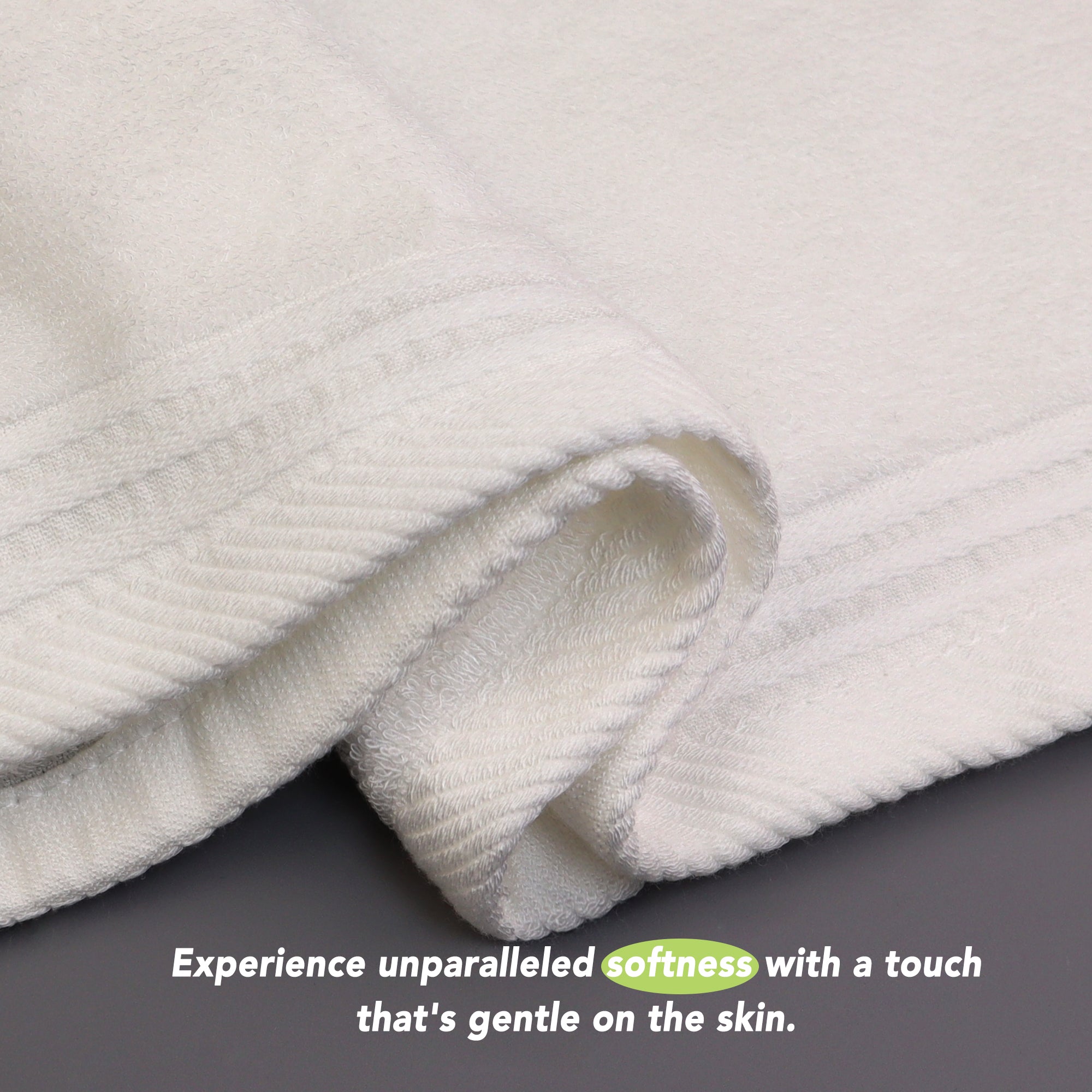 Premium Viscose Bamboo Washcloth Set - Pack of 4, 13x13 in Soft and Absorbent, Durable and Comfortable, Suitable for Body & Face, Baby and Adults