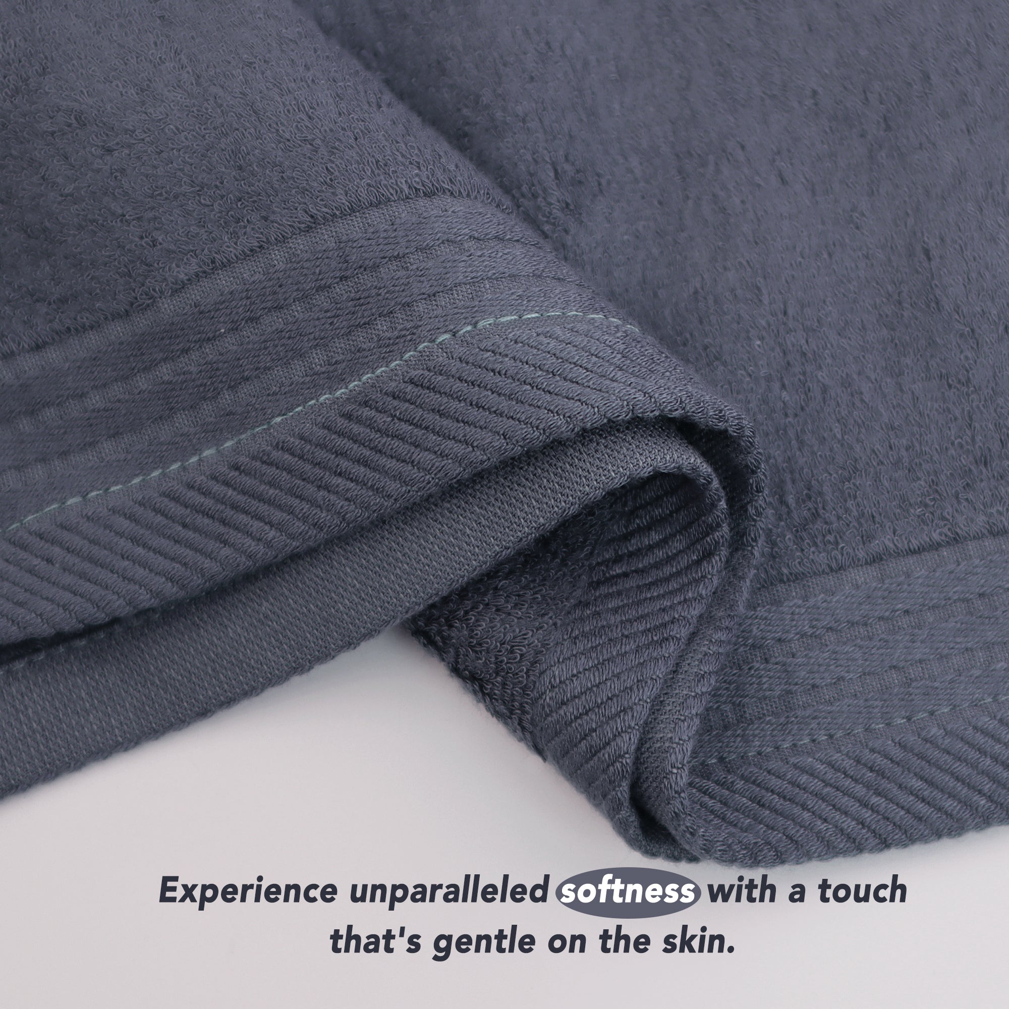 Premium Viscose Bamboo Washcloth Set - Pack of 4, 13x13 in Soft and Absorbent, Durable and Comfortable, Suitable for Body & Face, Baby and Adults