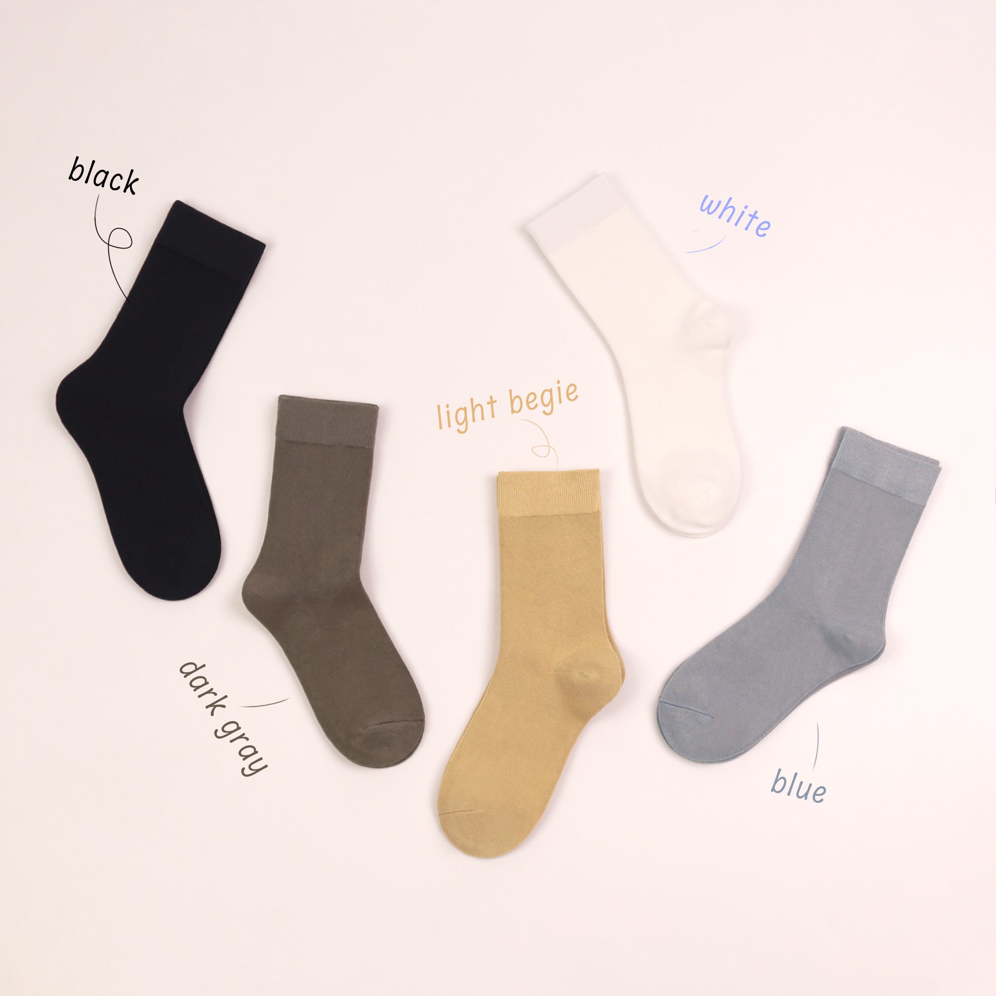 Bamboo Kids Crew Socks School Anti Odor Socks for Boys Girls Uniform Thin Flat Seam Socks 5 Pairs