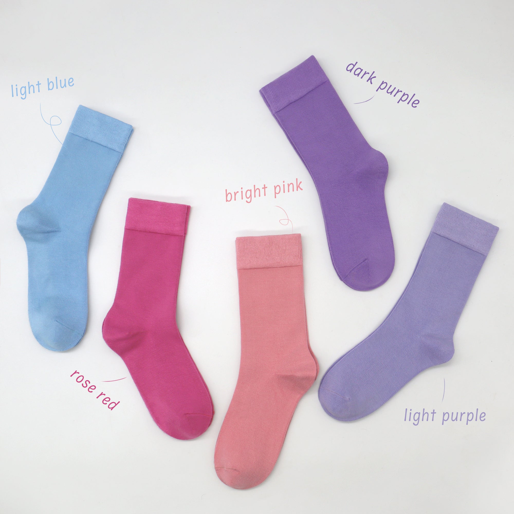 Bamboo Kids Crew Socks School Anti Odor Socks for Boys Girls Uniform Thin Flat Seam Socks 5 Pairs