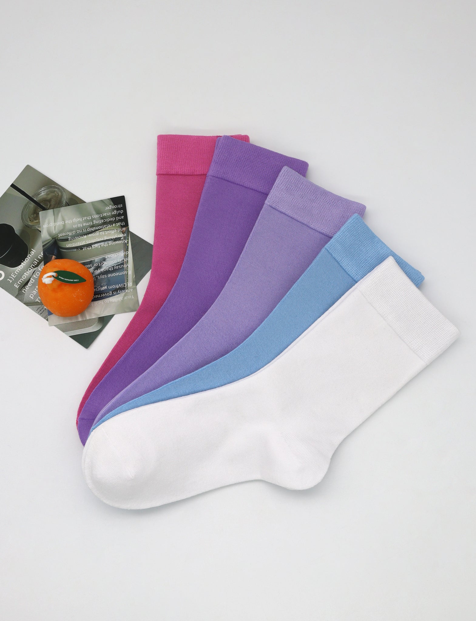 Women's Soft Thin Bamboo Crew Socks, Fit Stretchy Casual, Business, Dress Calf Sock 5 Pairs
