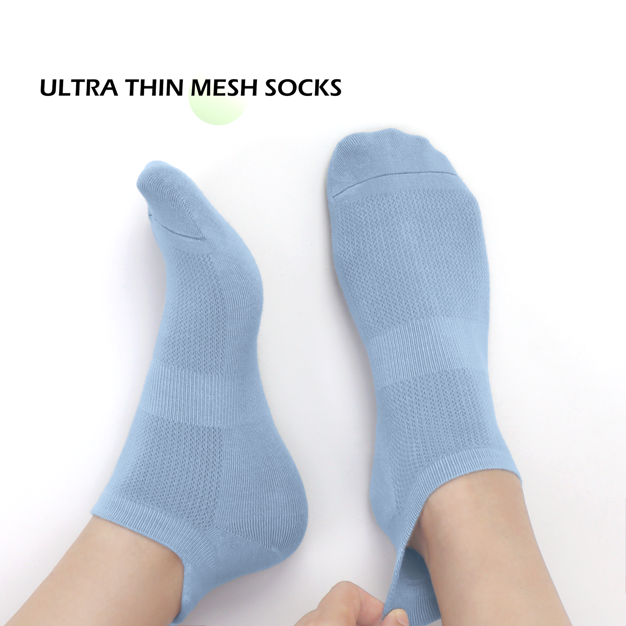 Women Ultra Thin Socks Bamboo Low Cut No Show Ventilating Low Ankle Anti Odor Arch Support Mesh Socks 5 Pairs