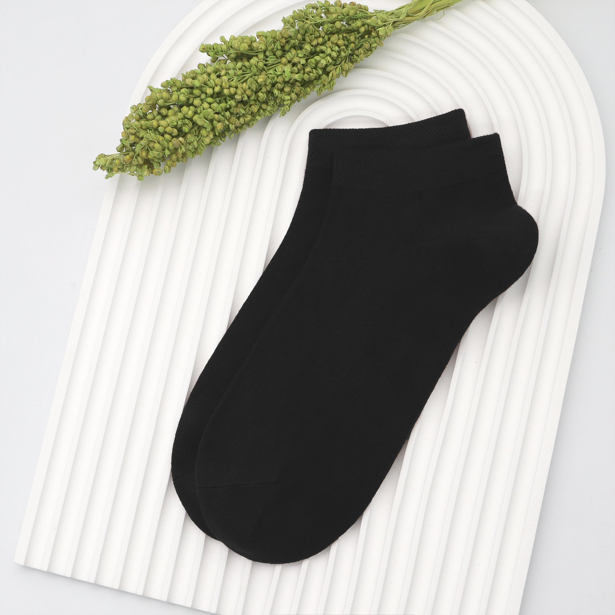 Women Bamboo Ankle Socks Low Cut Thin Sock Lightweight Pastal Color Soft Sock 5 Pairs