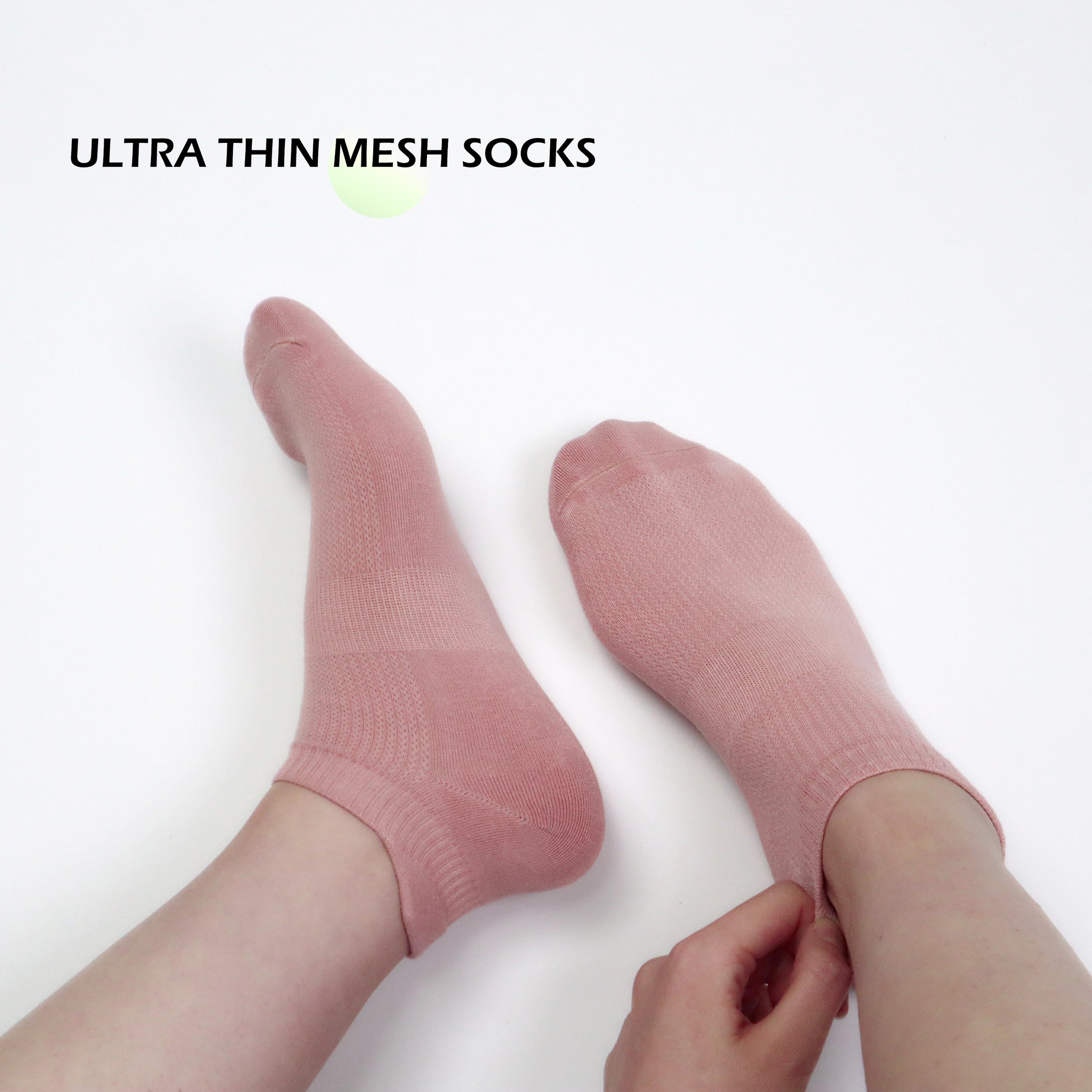 Women Ultra Thin Socks Bamboo Low Cut No Show Ventilating Low Ankle Anti Odor Arch Support Mesh Socks 5 Pairs