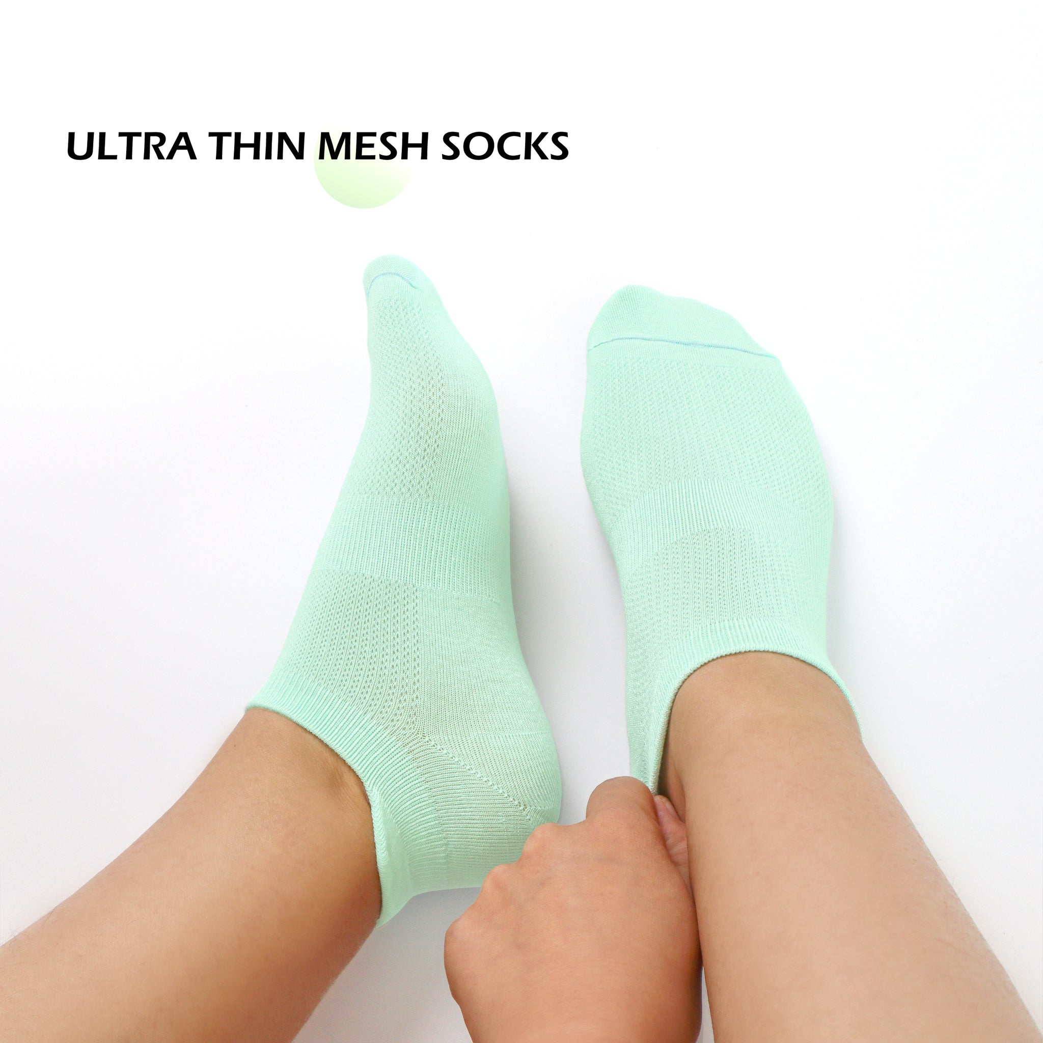 Women Ultra Thin Socks Bamboo Low Cut No Show Ventilating Low Ankle Anti Odor Arch Support Mesh Socks 5 Pairs