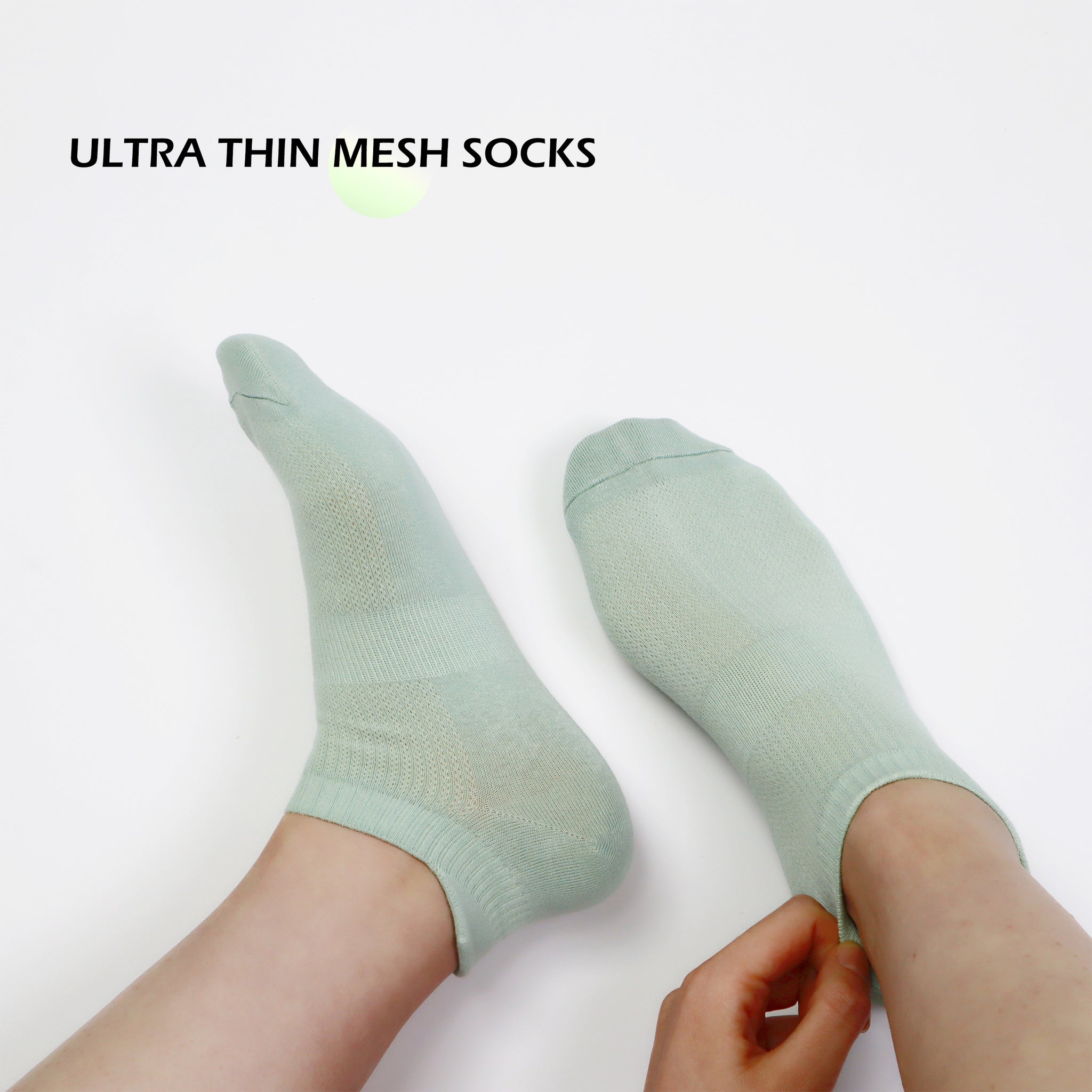 Women Ultra Thin Socks Bamboo Low Cut No Show Ventilating Low Ankle Anti Odor Arch Support Mesh Socks 5 Pairs