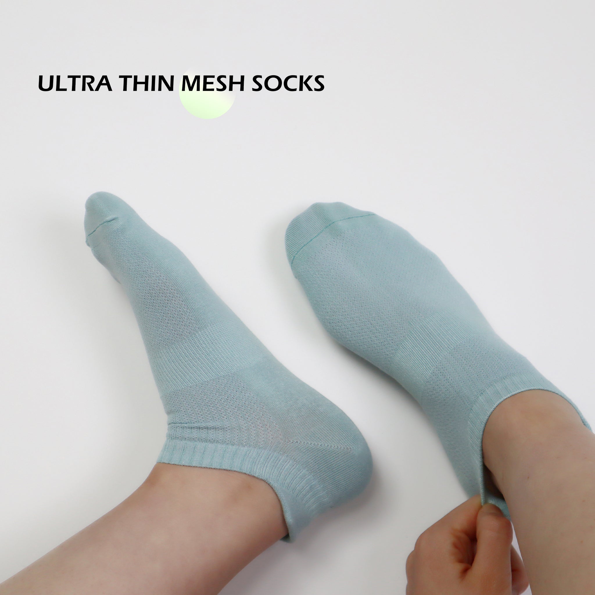 Women Ultra Thin Socks Bamboo Low Cut No Show Ventilating Low Ankle Anti Odor Arch Support Mesh Socks 5 Pairs