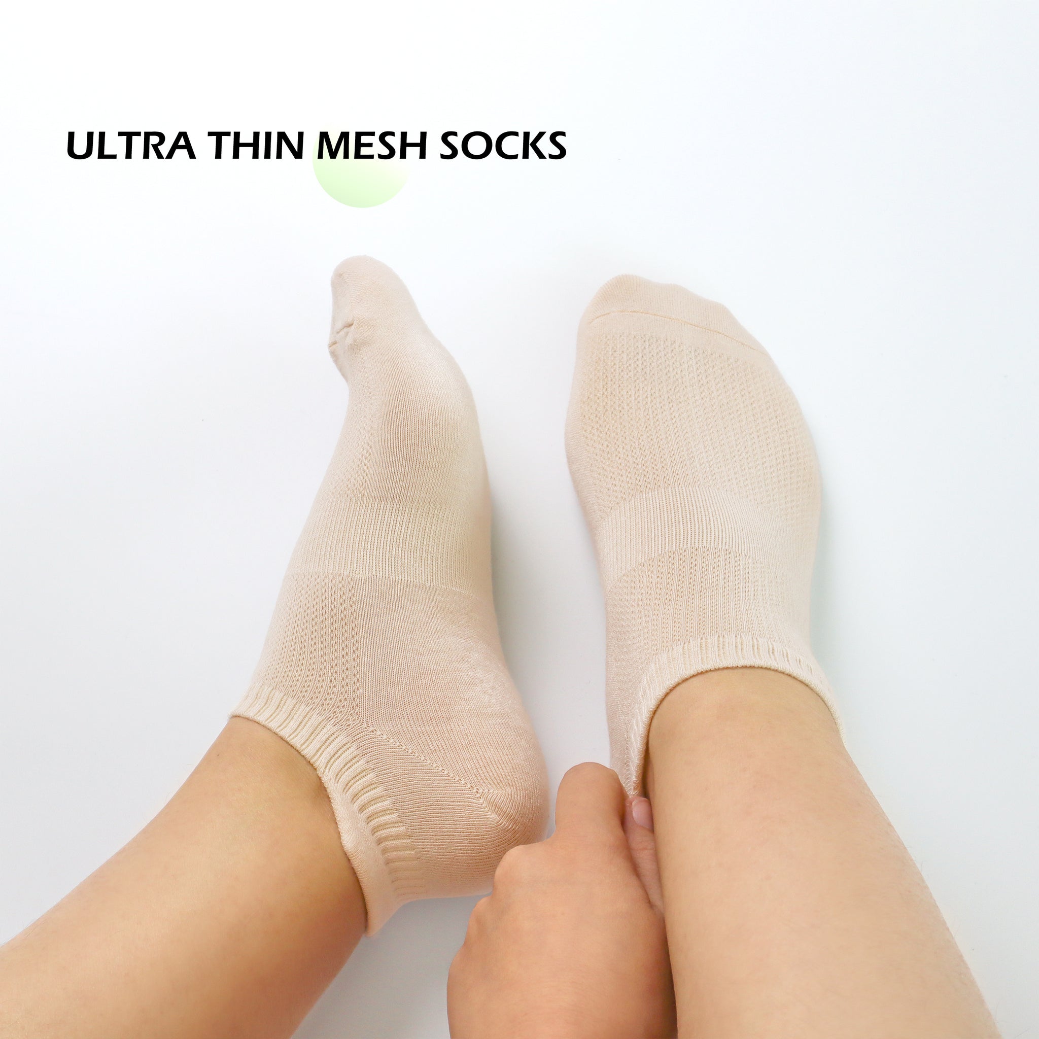 Women Ultra Thin Socks Bamboo Low Cut No Show Ventilating Low Ankle Anti Odor Arch Support Mesh Socks 5 Pairs