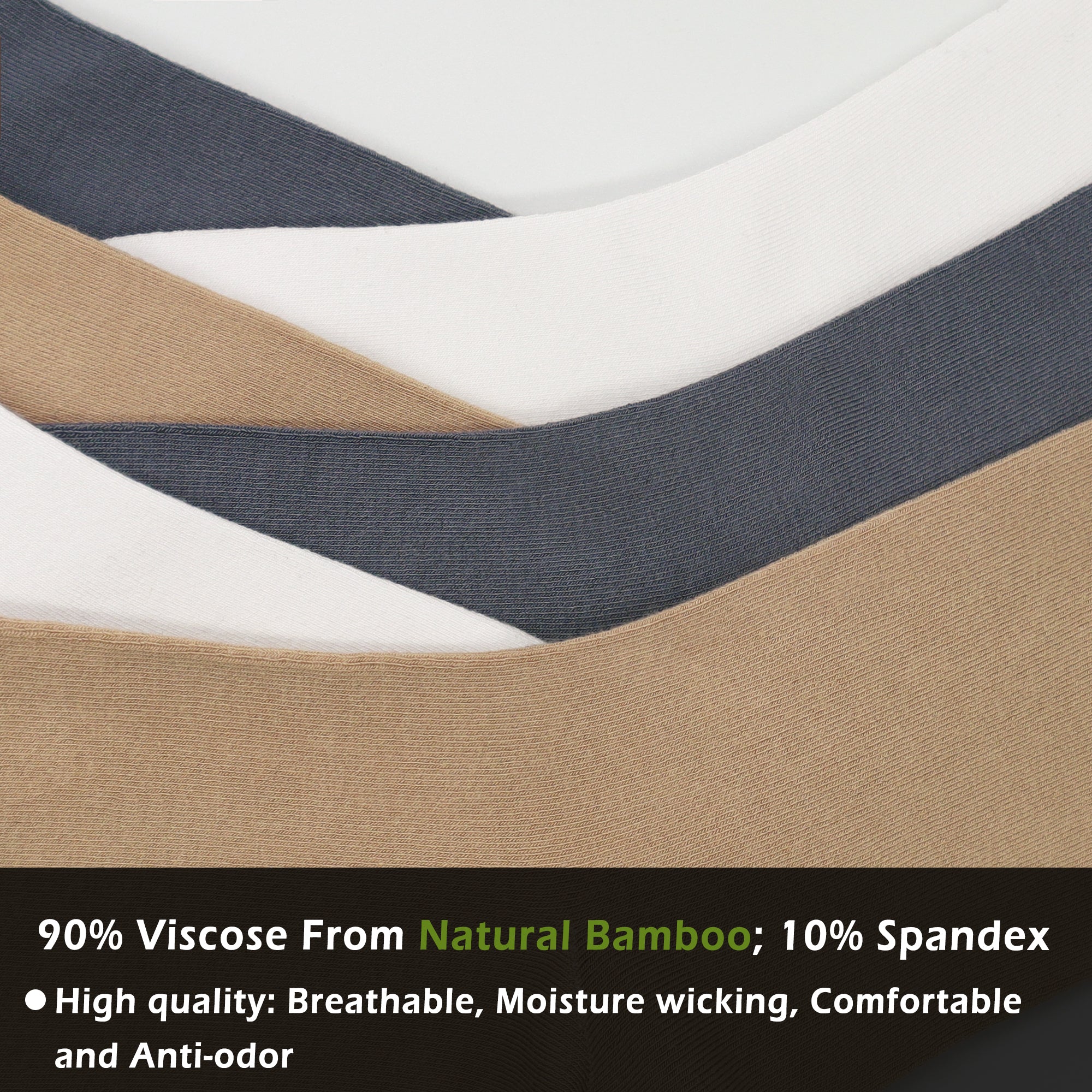 Bamboo Dress Men Sock Thin Soft Crew Anti Odor Lightweight Sock Odor Resistant Breathable Sock 9-13,5 Pairs