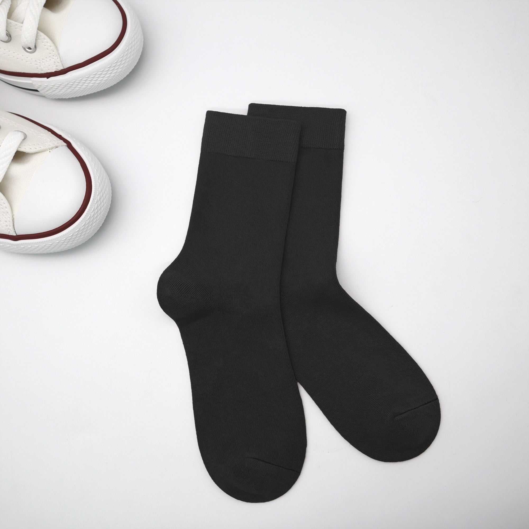 Bamboo Kids Crew Socks School Anti Odor Socks for Boys Girls Uniform Thin Flat Seam Socks 5 Pairs