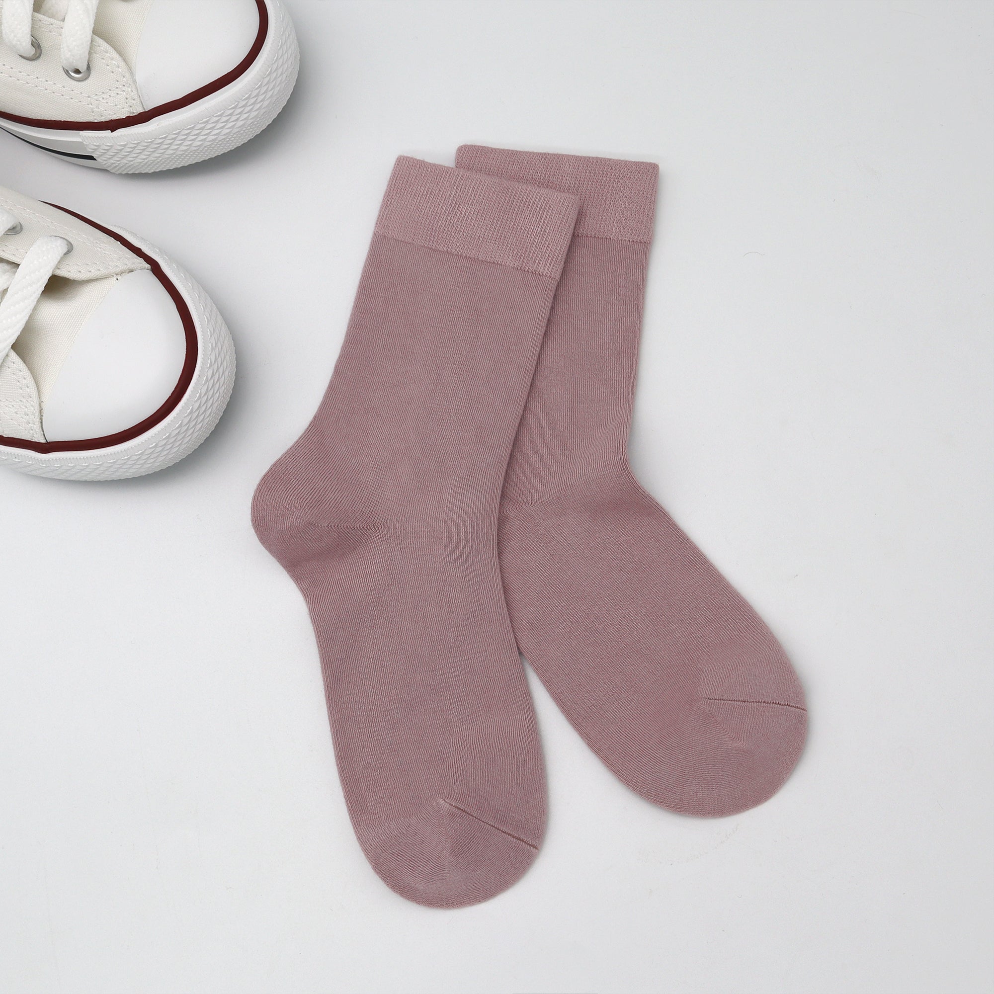 Bamboo Kids Crew Socks School Anti Odor Socks for Boys Girls Uniform Thin Flat Seam Socks 5 Pairs