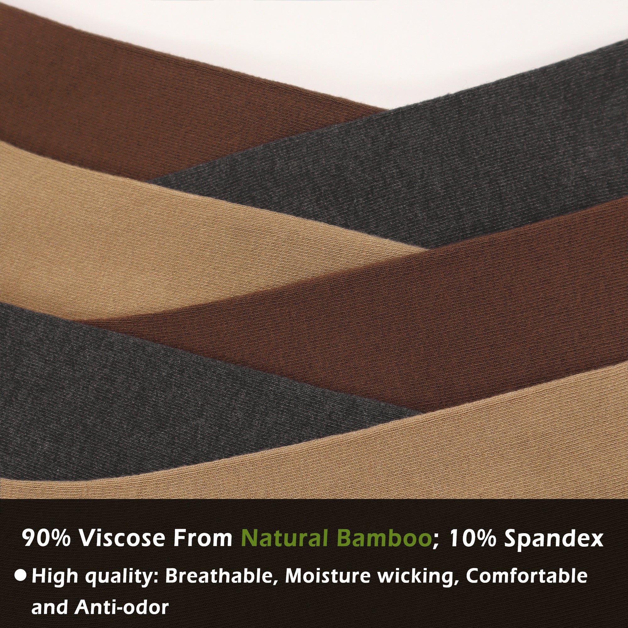 Bamboo Dress Men Sock Thin Soft Crew Anti Odor Lightweight Sock Odor Resistant Breathable Sock 9-13,5 Pairs